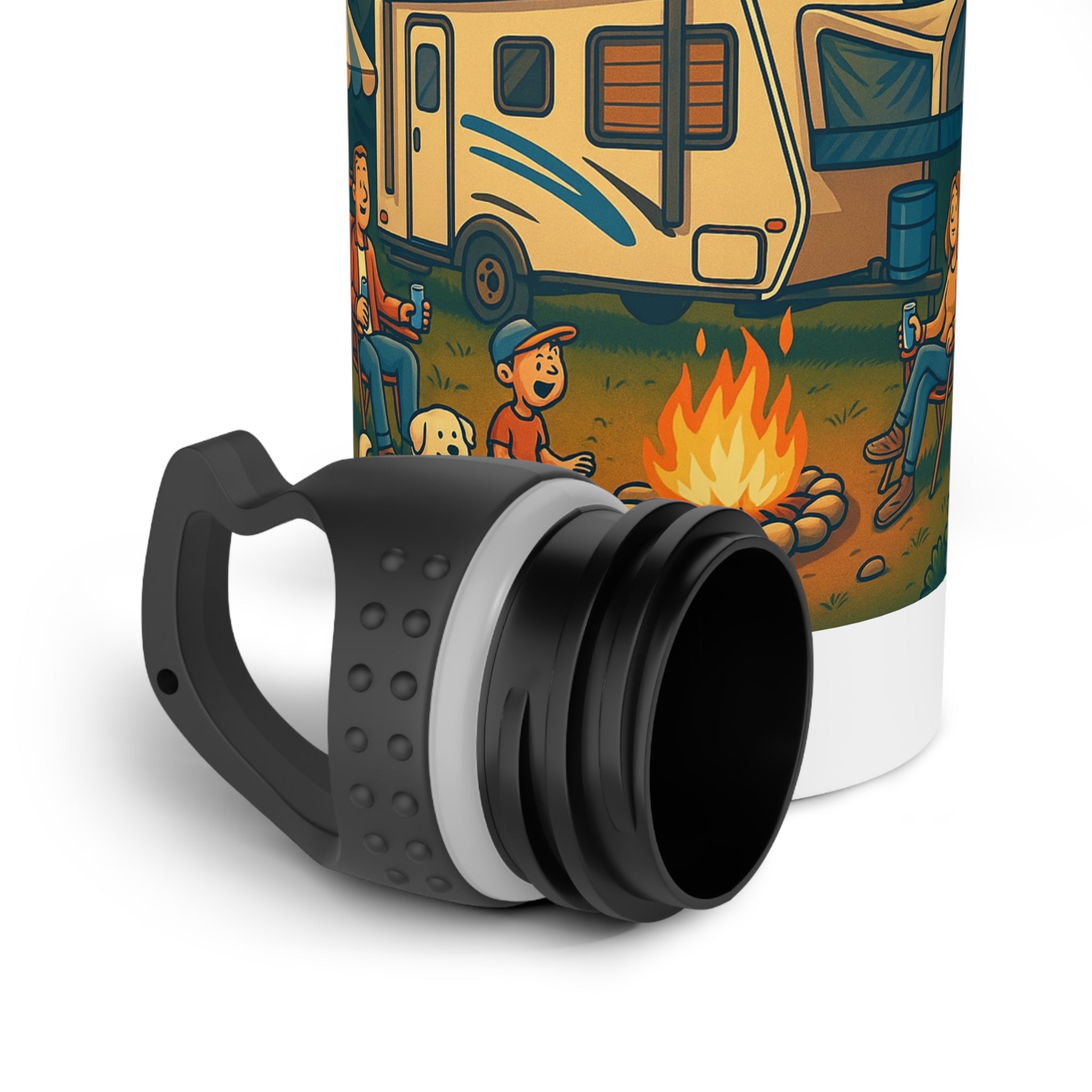 Camping Vibes Stainless Steel Water Bottle | Adventure Gift | Outdoor Enthusiast | RV Life | Camping Essentials | Travel Hydration