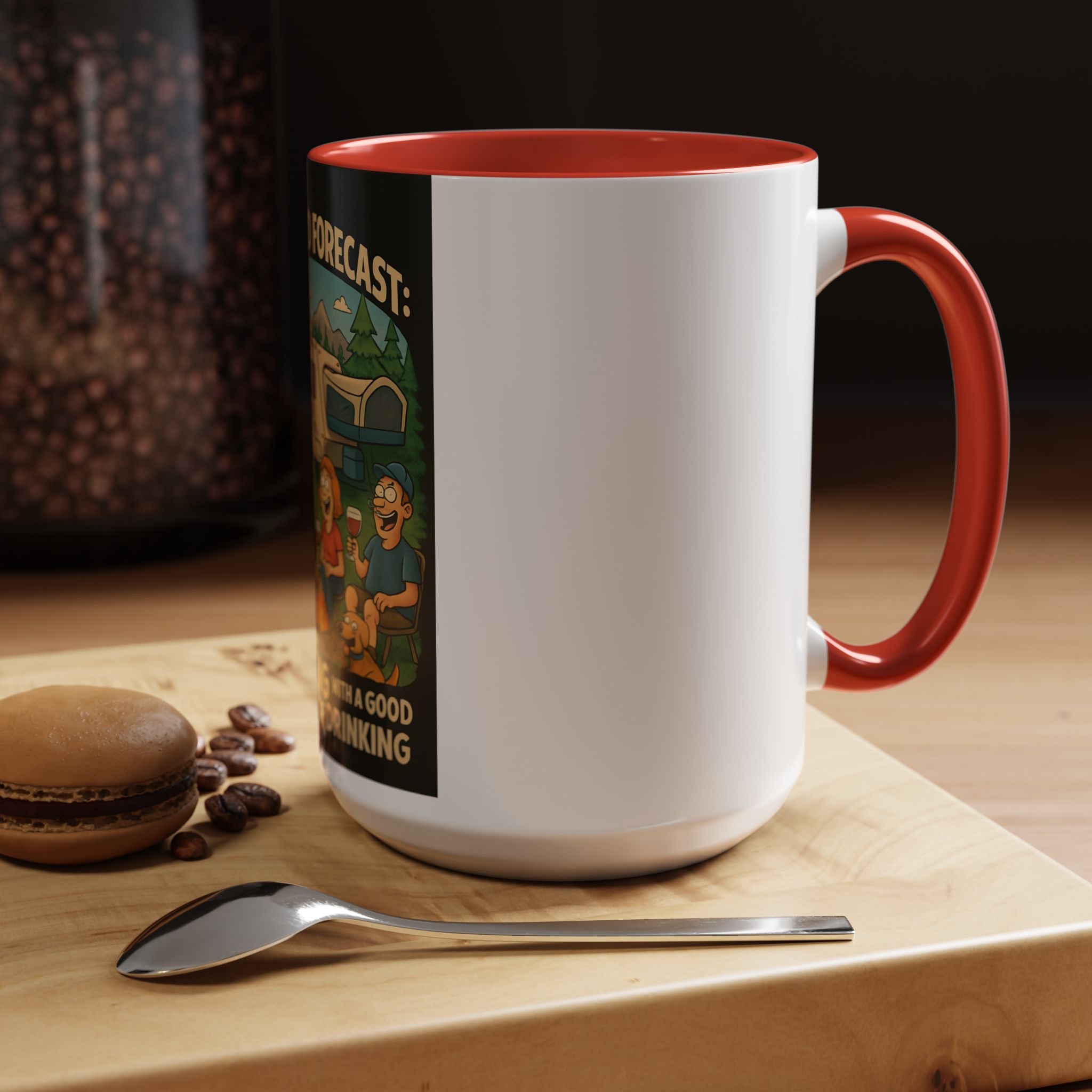 Camping Forecast Coffee Mug | Outdoor Adventure Gift | Funny Camper Mug | Gift for Campers | Camping Enthusiast Decor