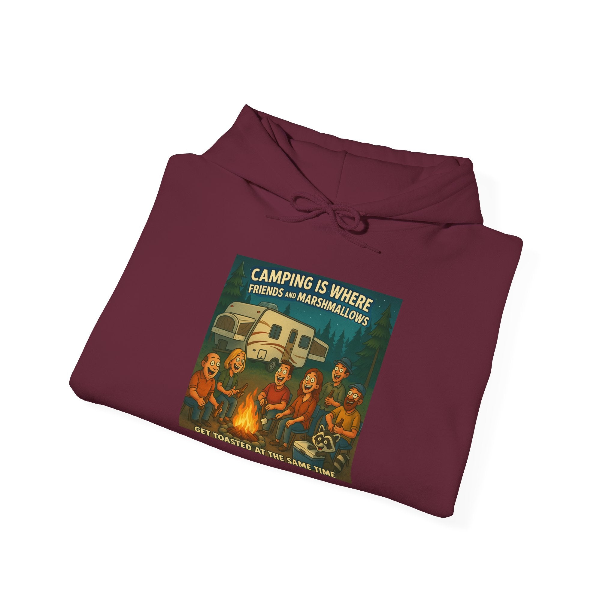 Vintage Camping Unisex Hooded Sweatshirt - Cozy Outdoor Lover Gift, Great for Campfire Nights, Adventure Apparel