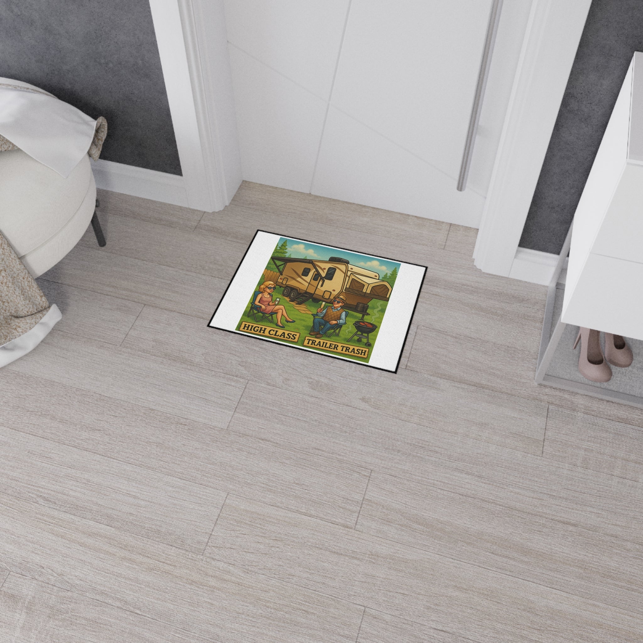 Funny High Class Trailer Trash Floor Mat