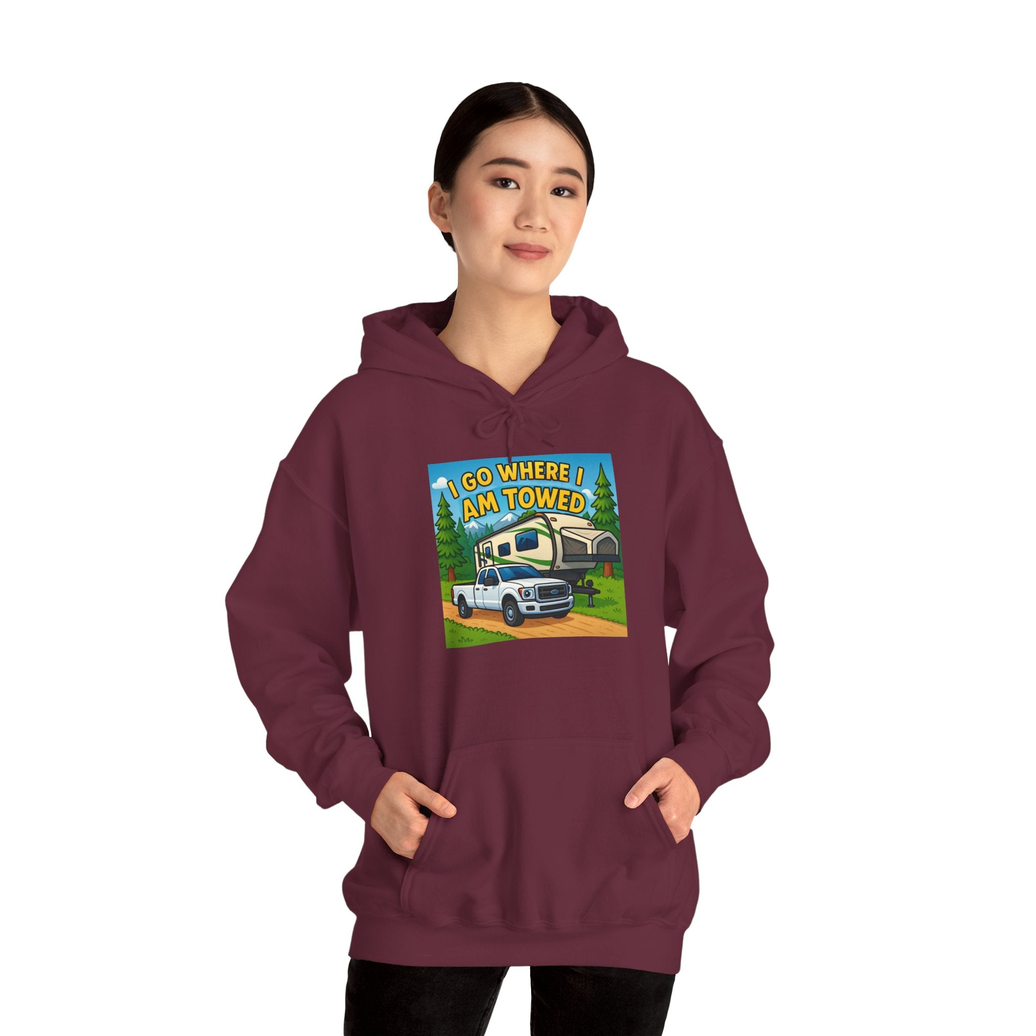 Adventure-Themed Hooded Sweatshirt - Perfect for Travel Enthusiasts, Camper Gifts, Cozy Outings, Outdoor Activities, Road Trip Essentials