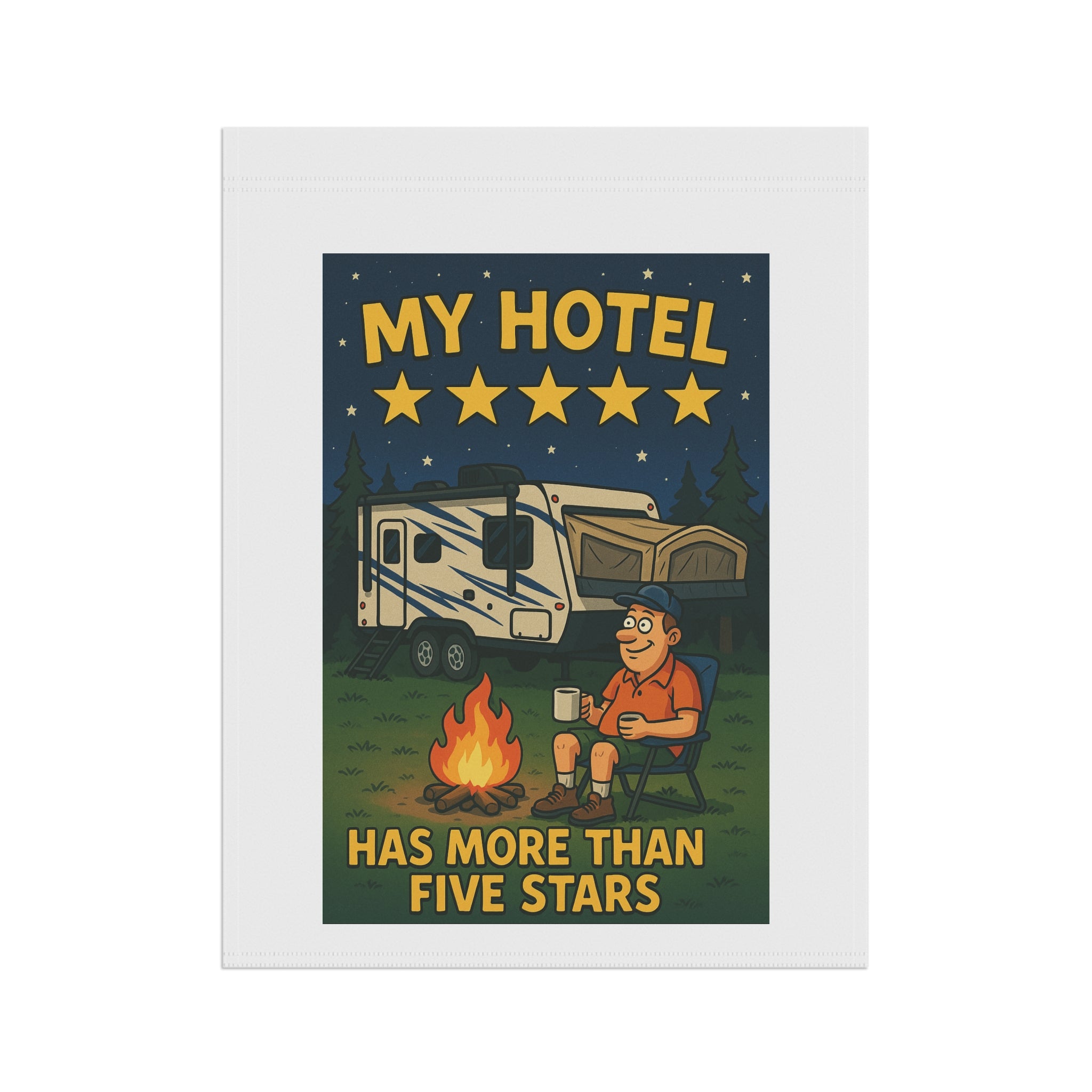 Camping Home Banner, RV Decor, Outdoor Garden Sign, Travel Enthusiast Gift, Camping Flag, Fire Pit Decor