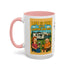 Life is fine with camping and wine Hybrid Camper Coffee Mug (11, 15oz)