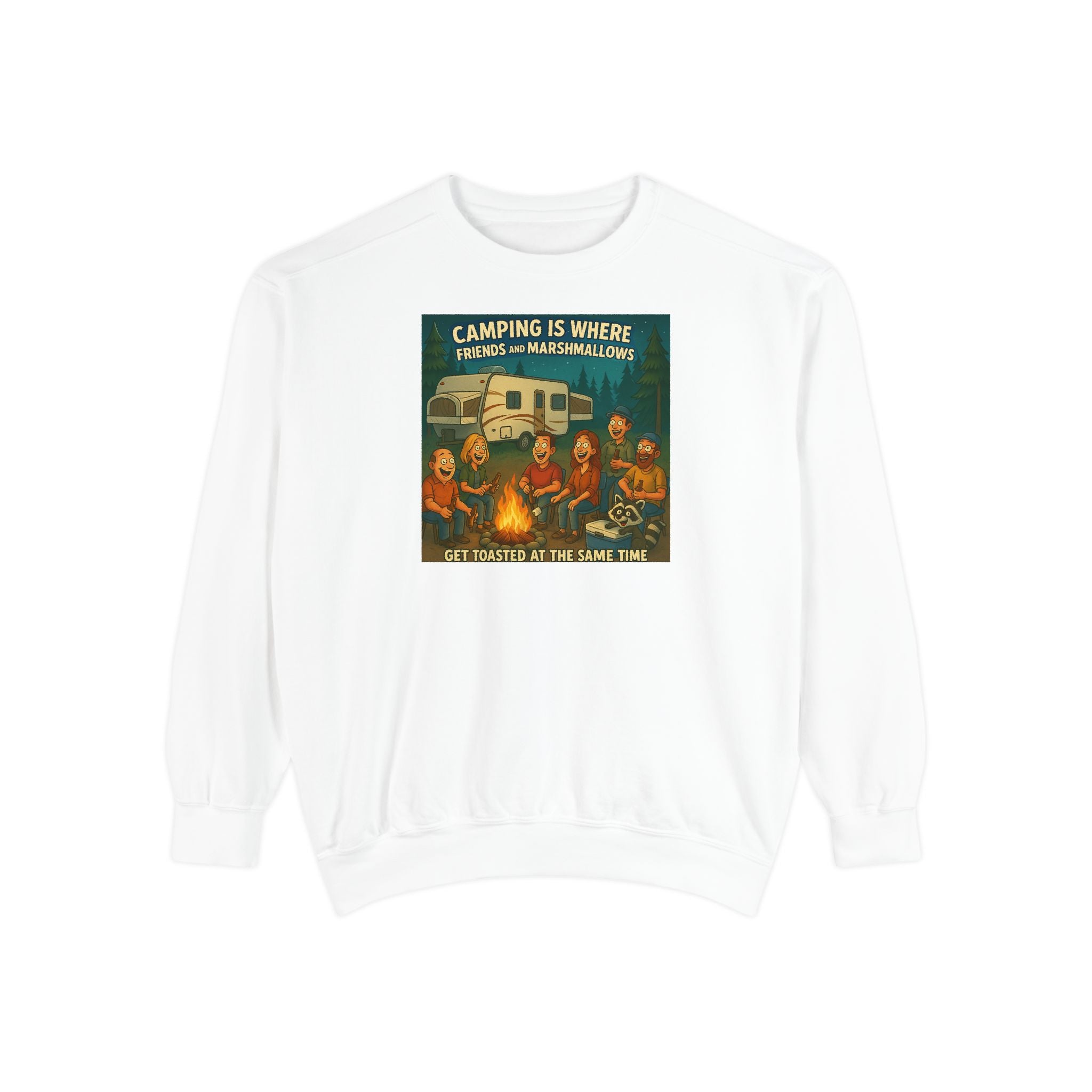 Camping Vibes Sweatshirt, Cozy Unisex Garment-Dyed Sweatshirt for Outdoor Lovers, Perfect for Campfires, Gifts, Nature Lovers, [...]