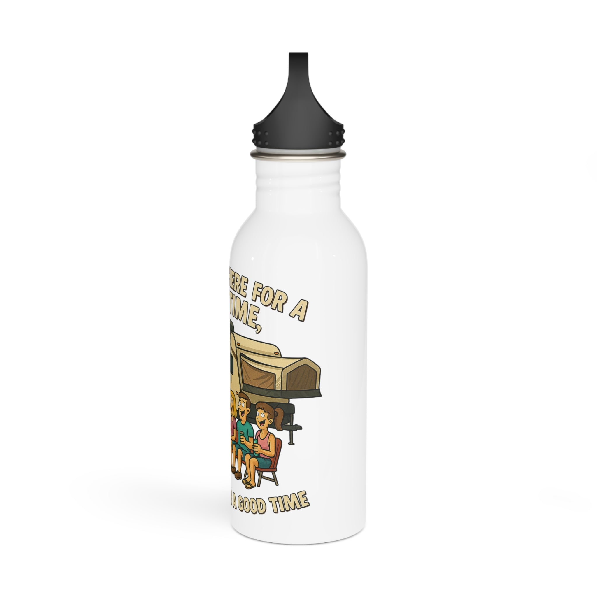 Adventure Camping Stainless Steel Water Bottle - 'Aren't Here for a Long Time' Design