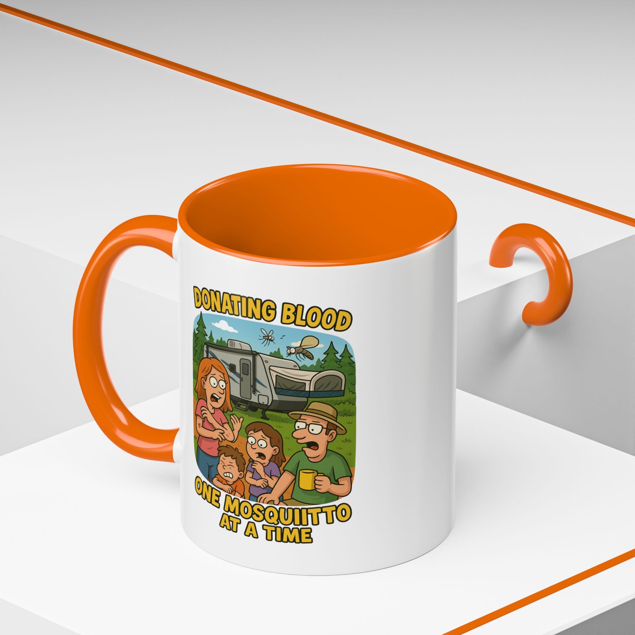 Donating Blood Coffee Mug with Fun Cartoon Design, Unique Gift for Nurses, Healthcare Workers, Humorous Office Mug, Blood Donation Awareness