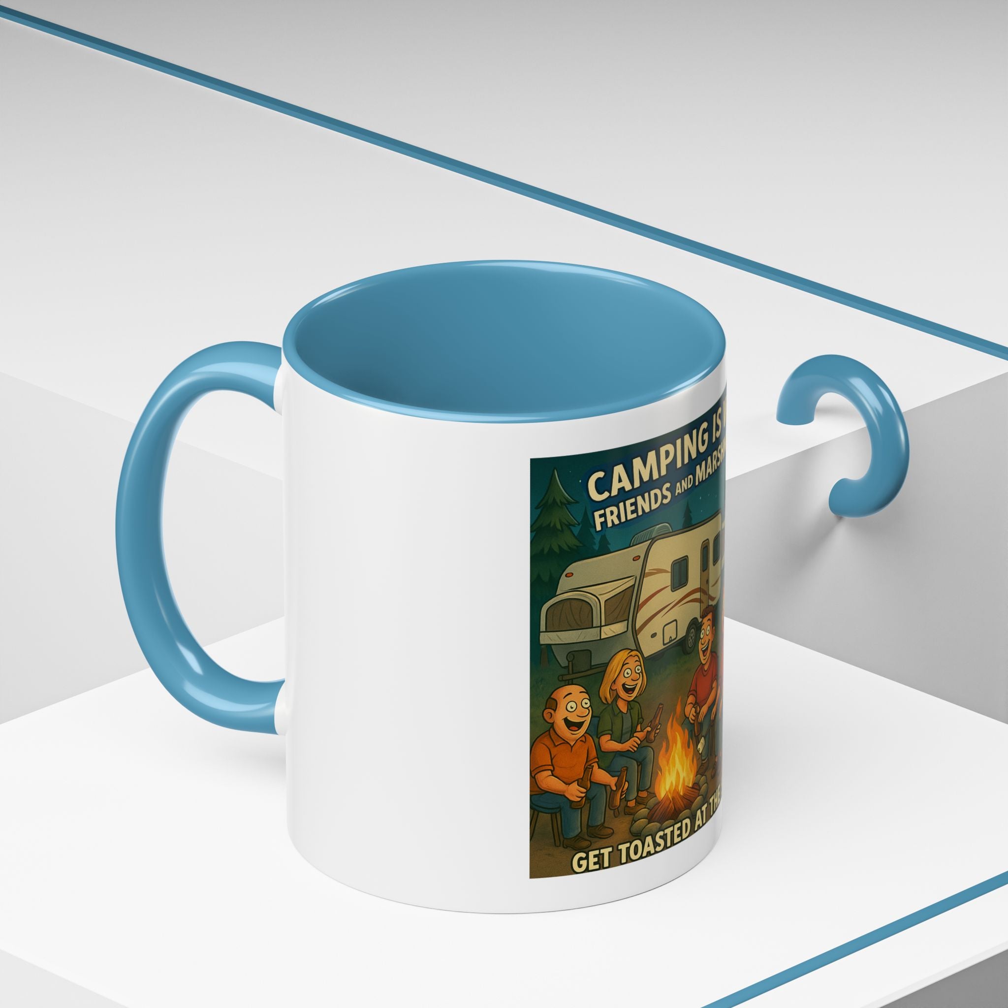 Camping Adventure Coffee Mug, Funny Mug for Campers, Get Toasted at the Same Time, Outdoor Gift, Nature Lover, Camping Decor