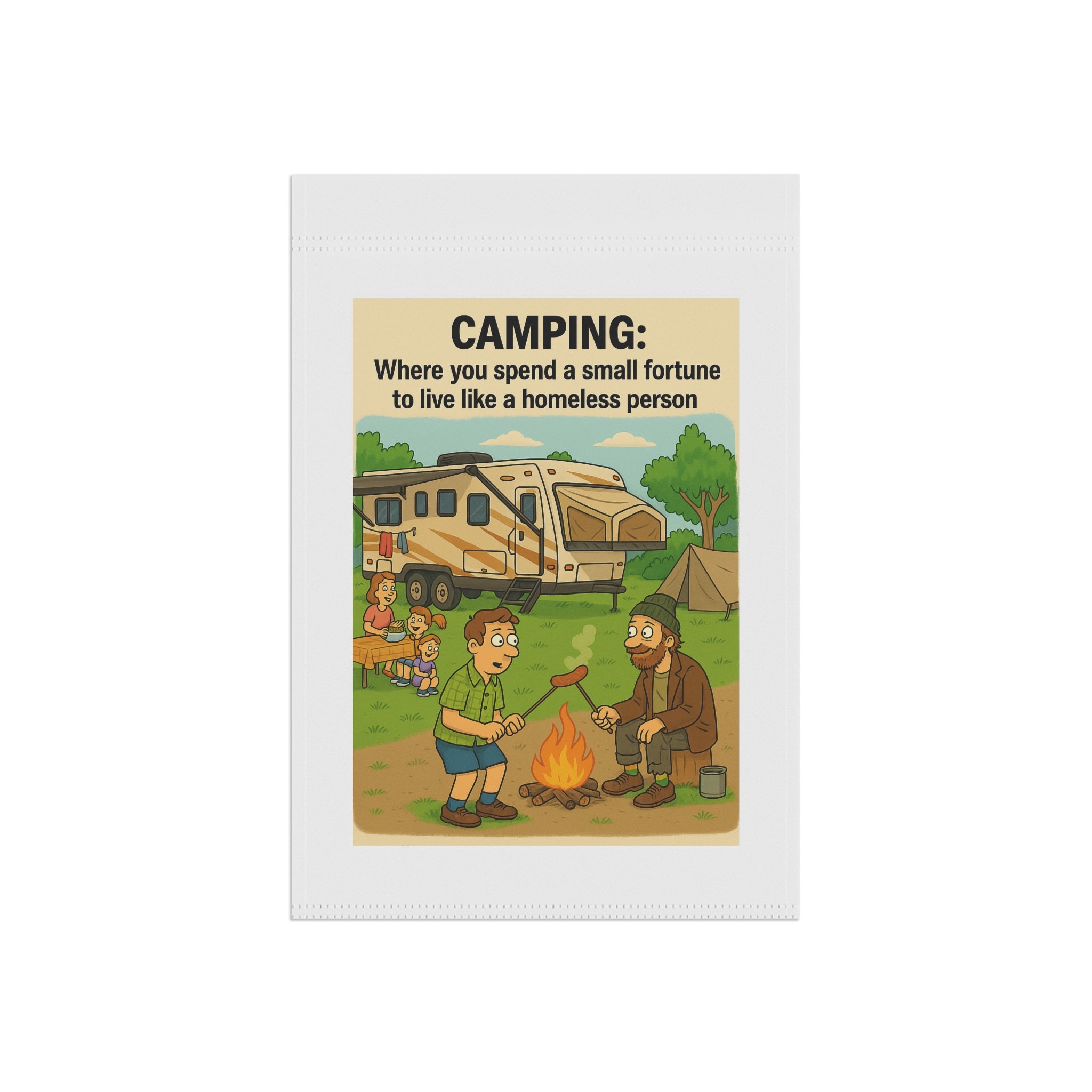 Camping Garden Banner, Outdoor Decor, Funny Garden Flag, Home and Garden Sign, Camping Gift, RV Decoration