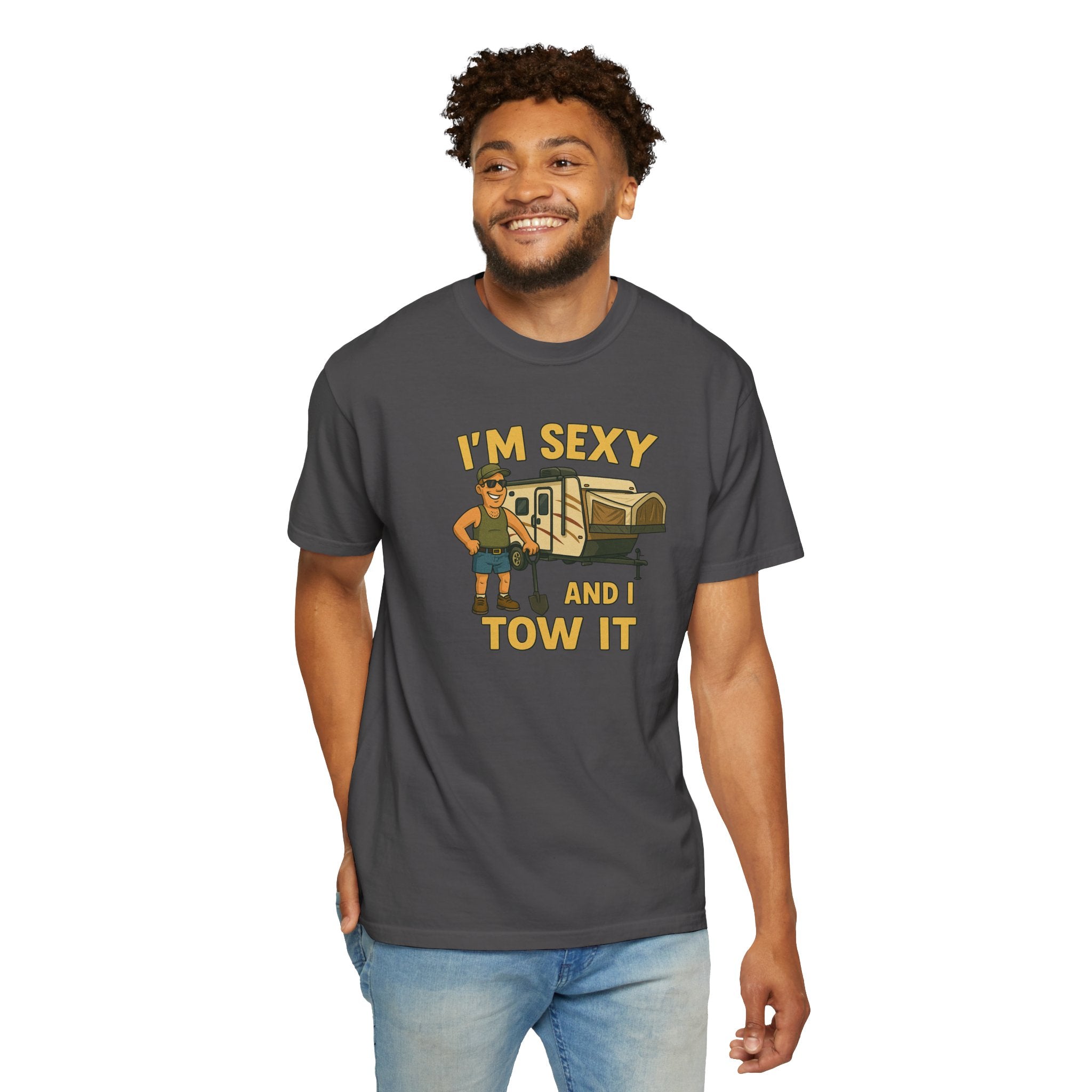 Playful Camping T-Shirt, I'm Sexy and I Tow It Tee, Unisex Outdoor Shirt, Funny Gift for RV Lovers, Travel T-Shirt, Casual Summer Wear