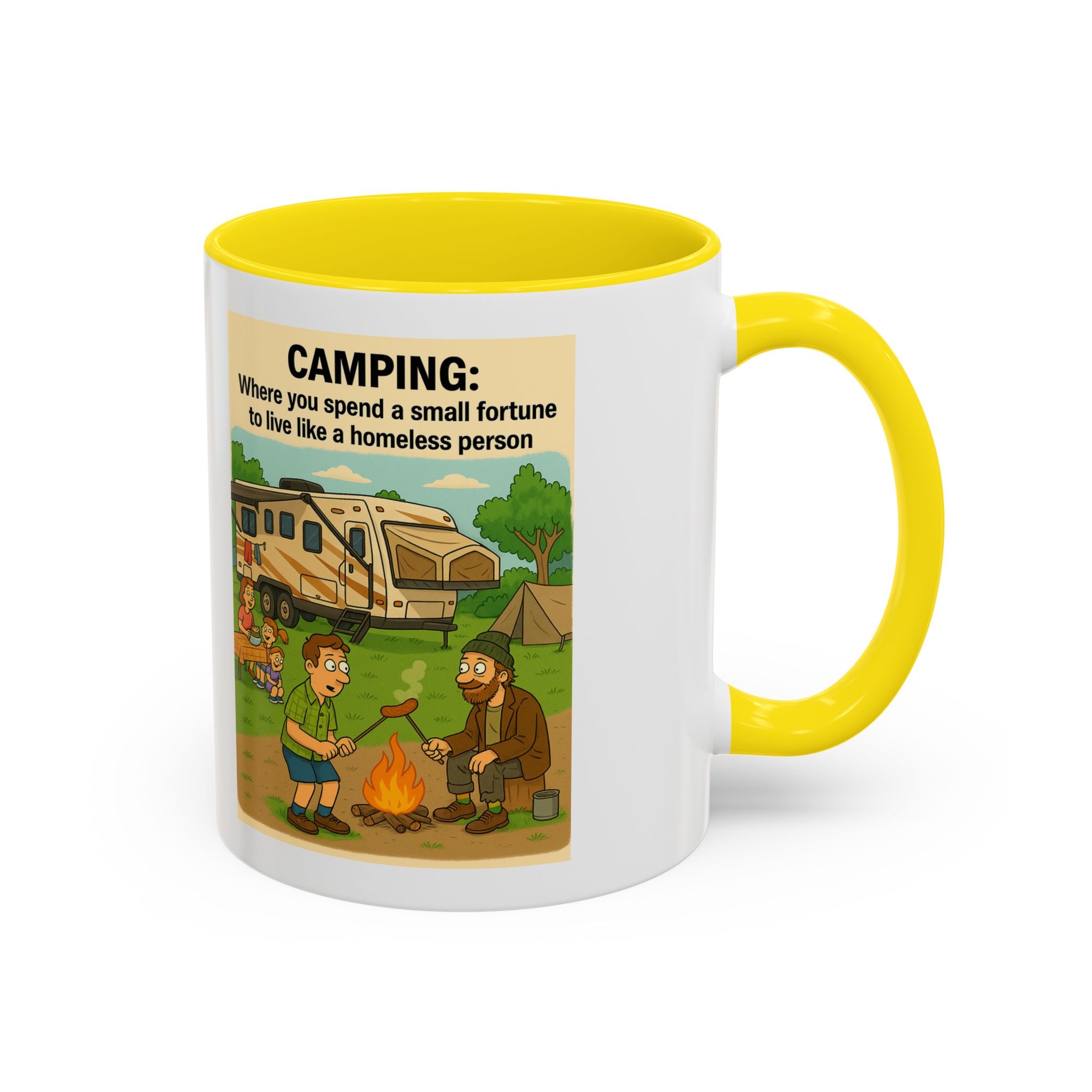 Camping Humor Coffee Mug, Hilarious Campfire Gift, Funny Mug for Outdoors Lovers, Adventure Lover's Coffee Cup, Unique Camping Present