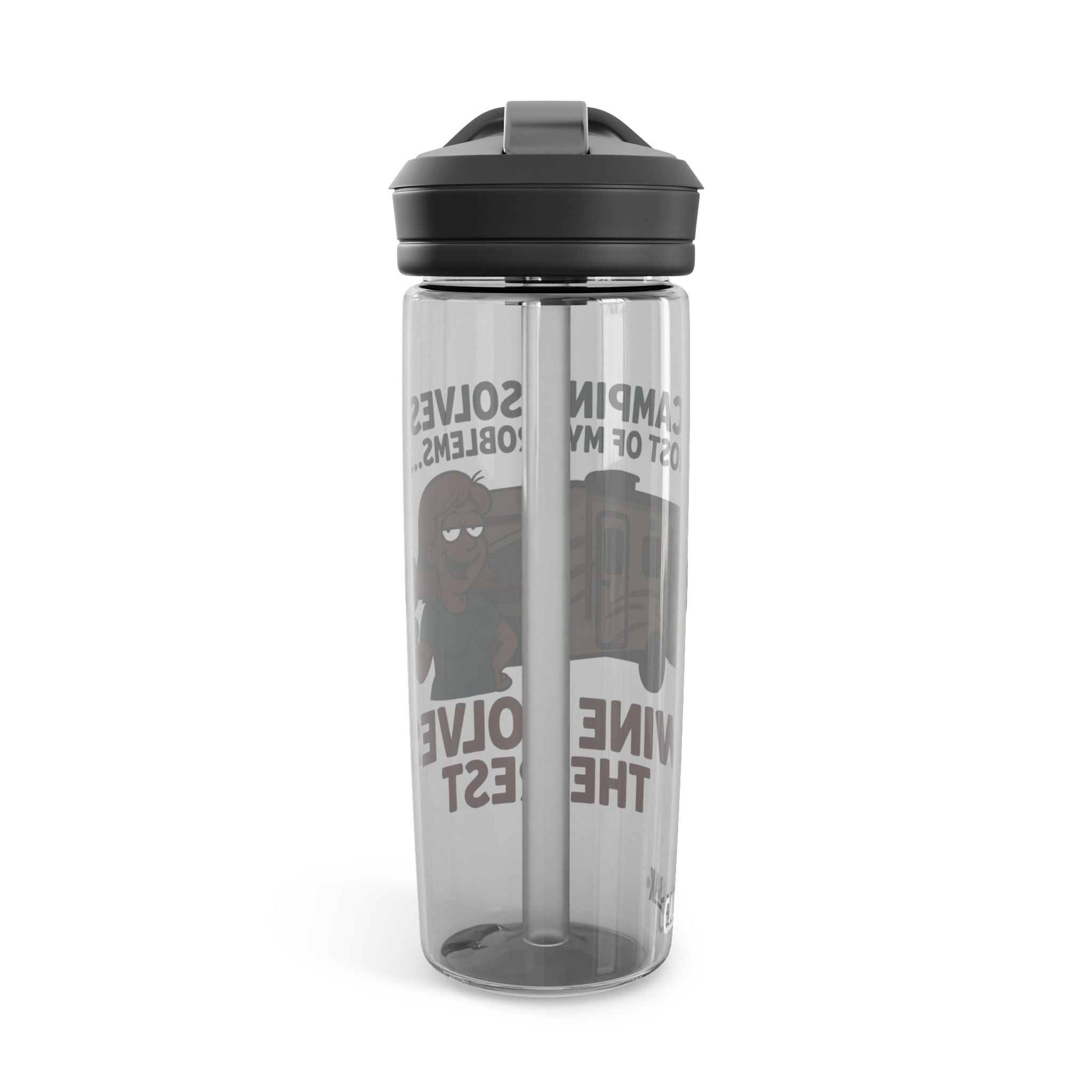 Camping Water Bottle with Fun Quote | Travel Mug, Outdoor Gear, Gift for Campers, Hydration Bottle, Adventure Accessory