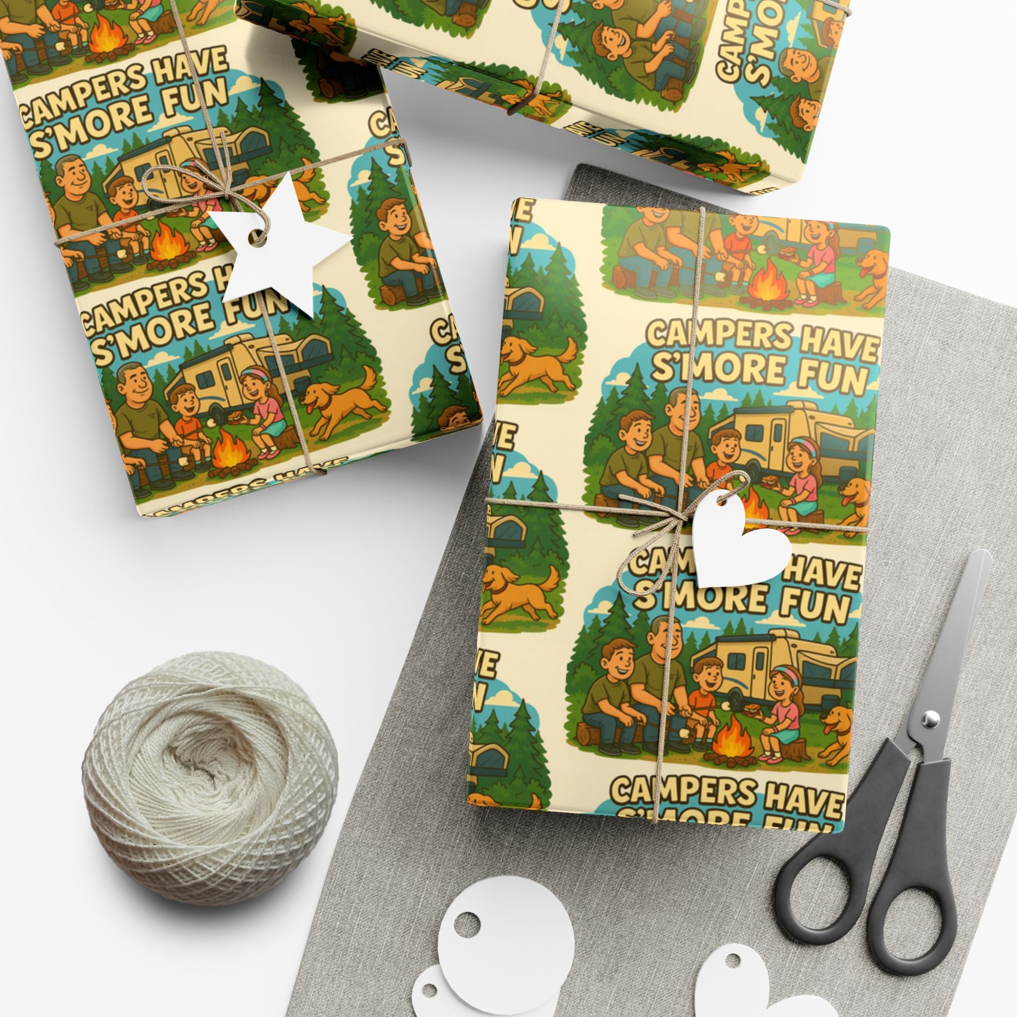 S'mores Camping Gift Wrap Paper