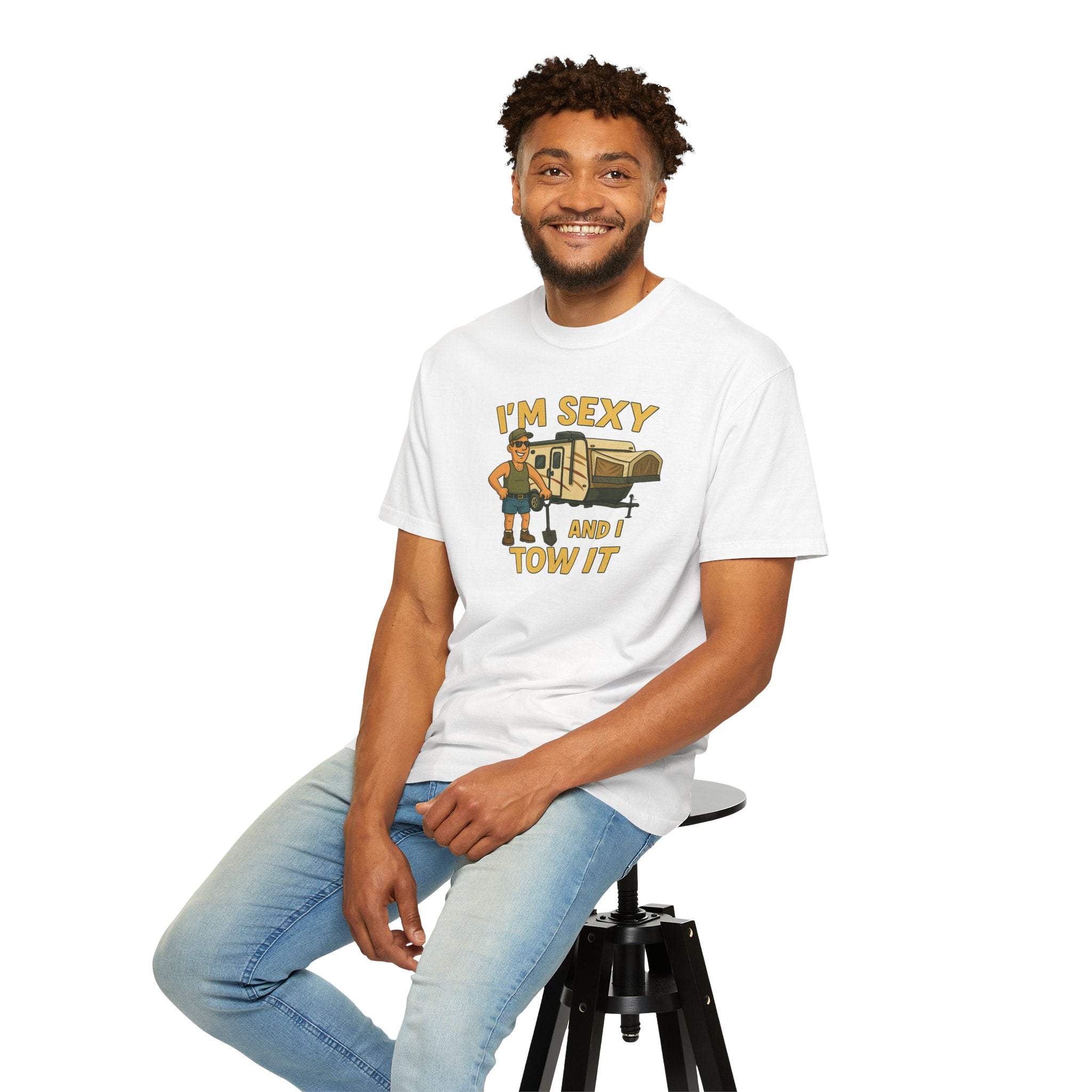 Playful Camping T-Shirt, I'm Sexy and I Tow It Tee, Unisex Outdoor Shirt, Funny Gift for RV Lovers, Travel T-Shirt, Casual Summer Wear