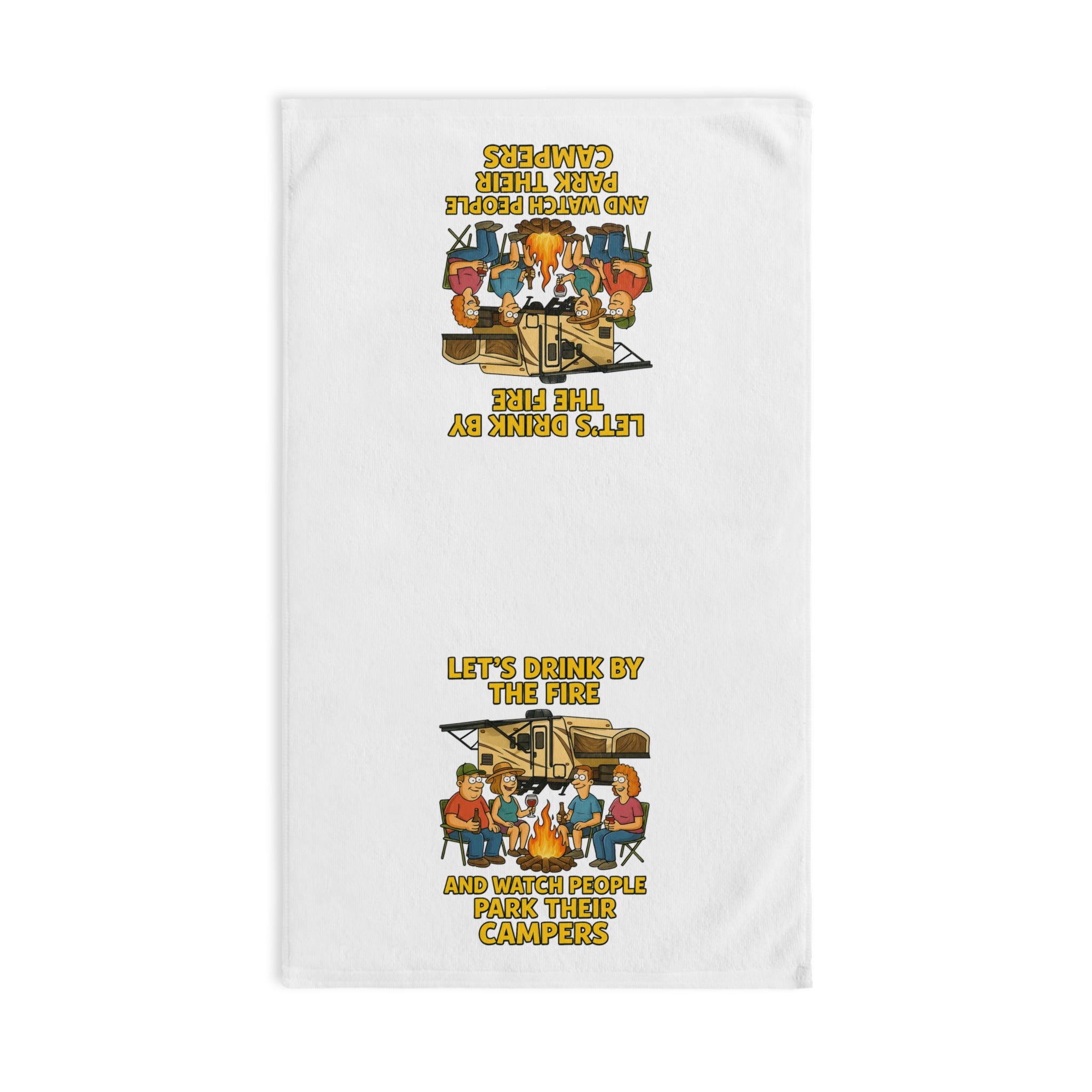 Campfire Fun Hand Towel - Perfect for Campers, Outdoor Parties, Barbecues, Cozy Gatherings, and Summer Celebrations