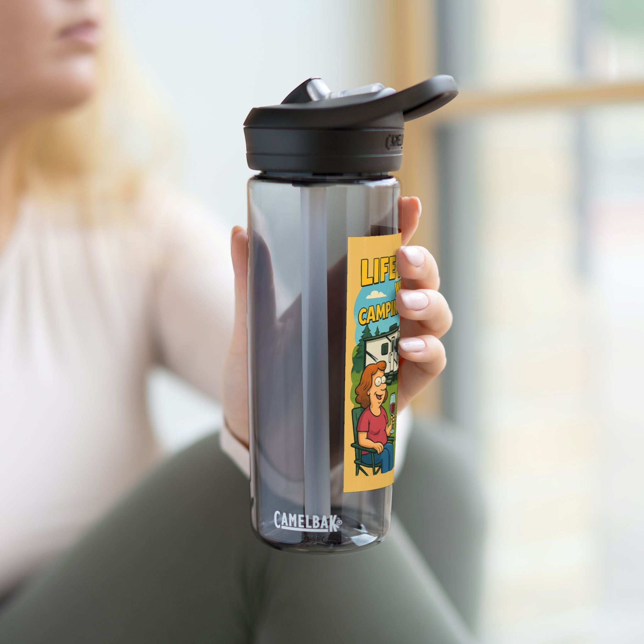 Camping & Wine Water Bottle, Outdoor Hydration, Gifts for Campers, Travel Bottle, Summer Adventures, Eco-Friendly Hydration