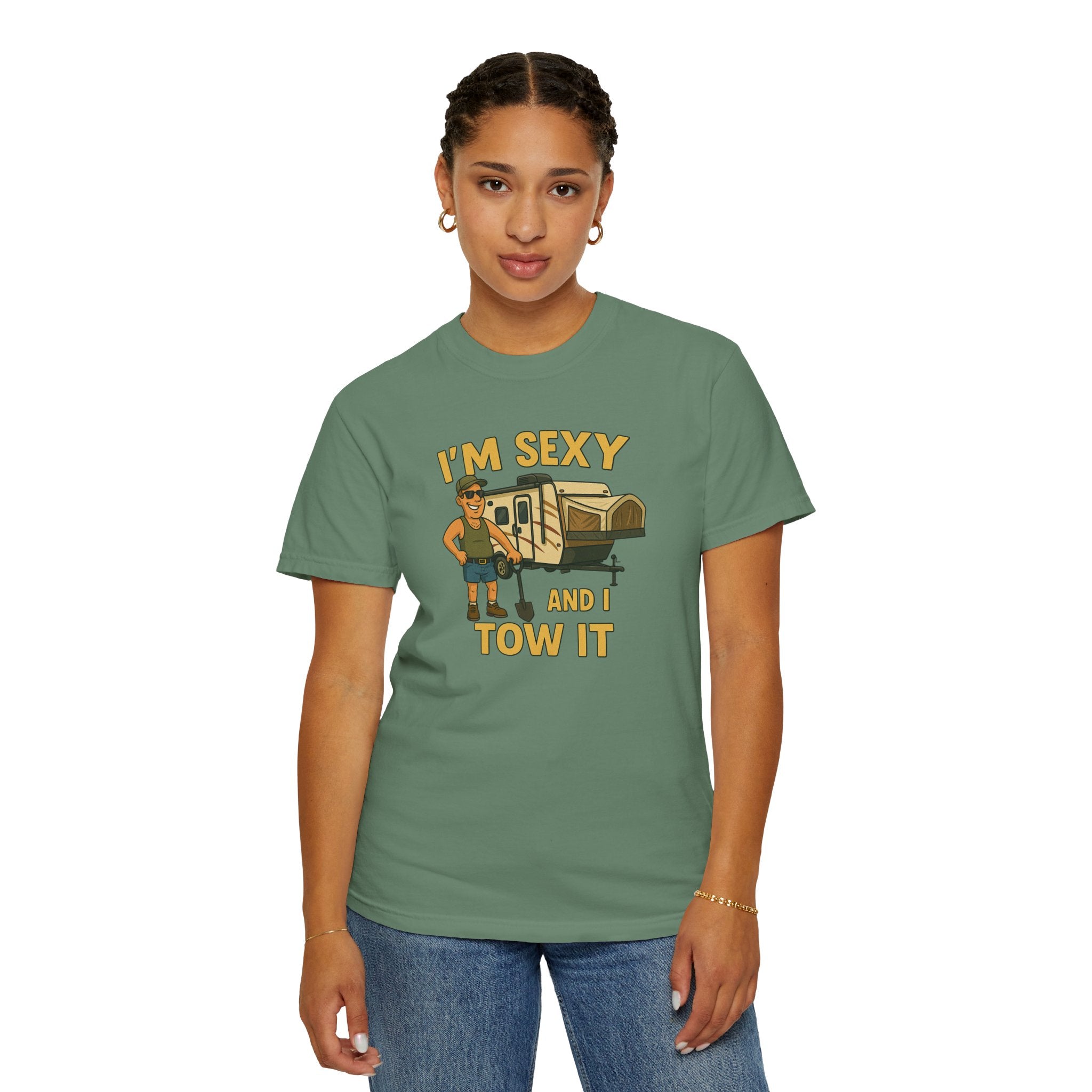 Playful Camping T-Shirt, I'm Sexy and I Tow It Tee, Unisex Outdoor Shirt, Funny Gift for RV Lovers, Travel T-Shirt, Casual Summer Wear