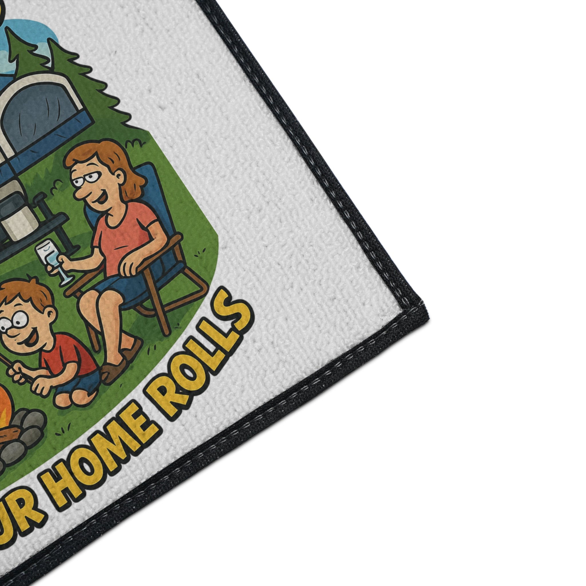 Stylish Camping Floor Mat - 'Life Rocks When Your Home Rolls' Cozy Outdoor Rug, RV Decor, Family Gathering Pad, Campfire Mat, Fun [...]