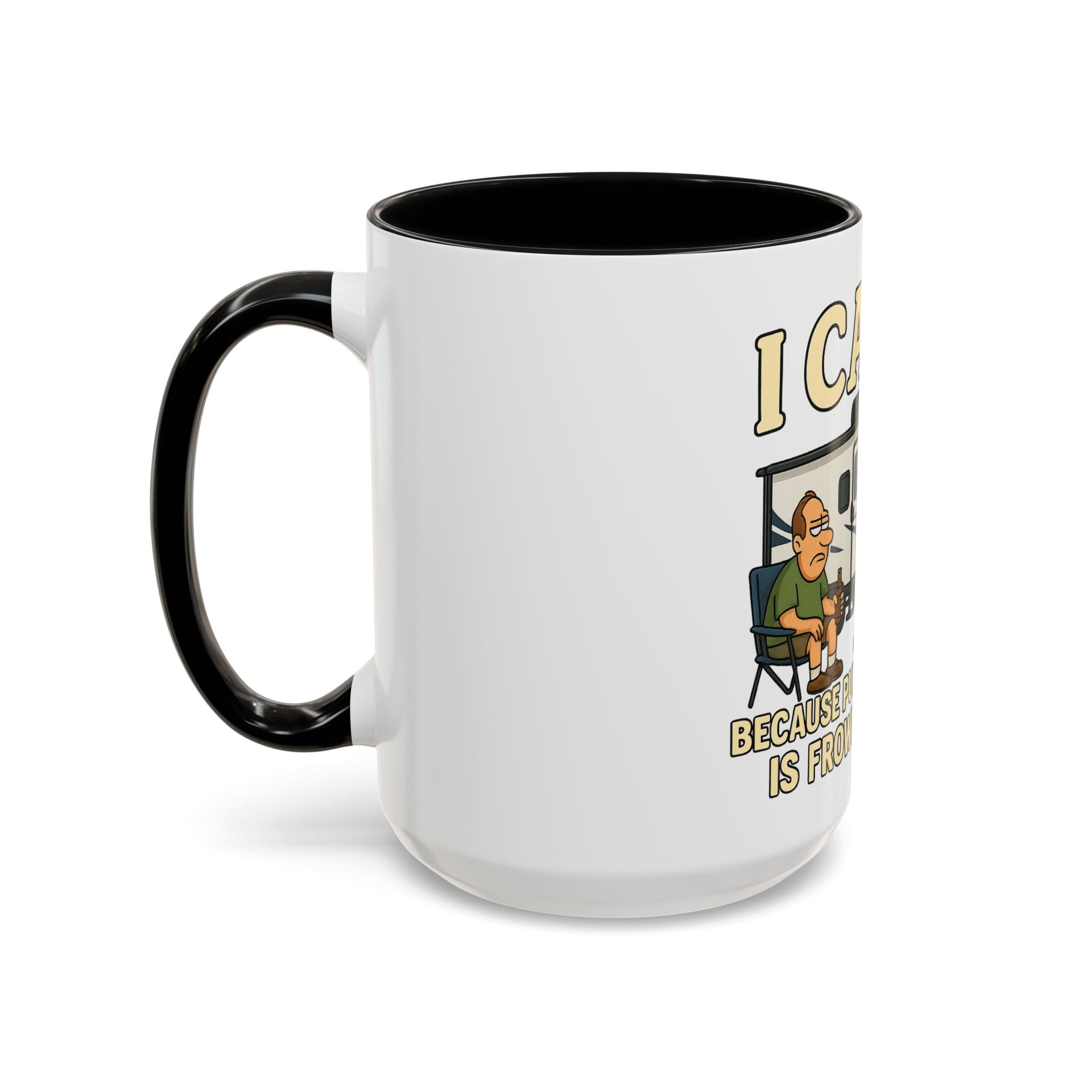 Camping Humor Coffee Mug - I Camp Because Punching People is Frowned Upon