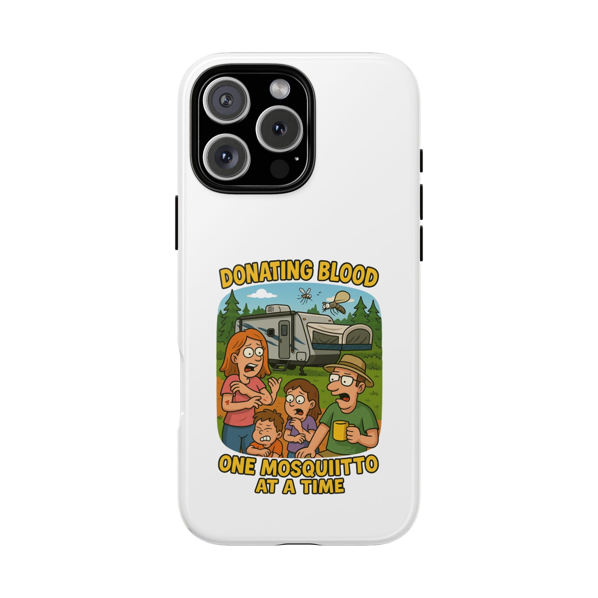 Humorous Phone Case - Donating Blood Mosquito Design, Funny Gift for Nurses, Outdoor Lovers, Eco-Friendly Gift, Summer Fun