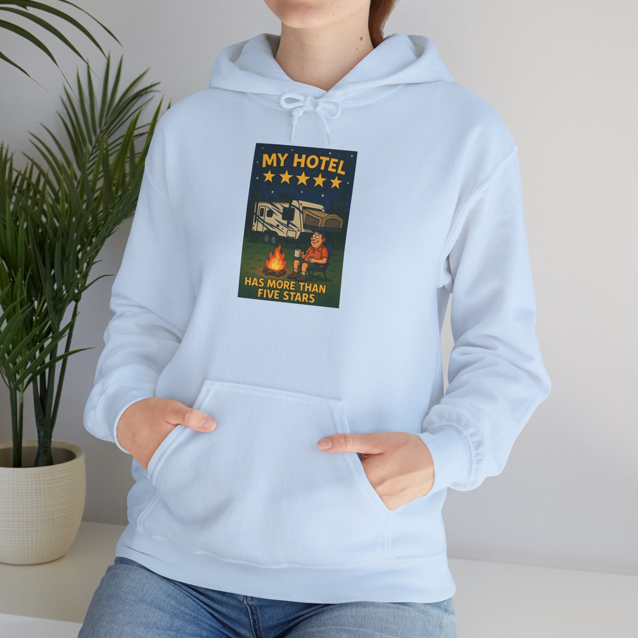 Cozy Camping Hoodie - My Hotel, Outdoor Adventure Apparel, Travel Gift, Nature Lovers Sweatshirt, Camping Gear
