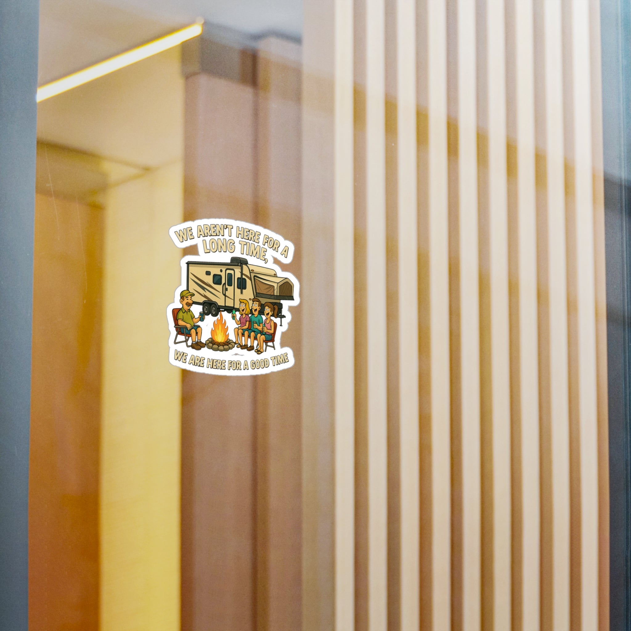 Camping Adventure Kiss-Cut Vinyl Decals - Fun RV Life Stickers