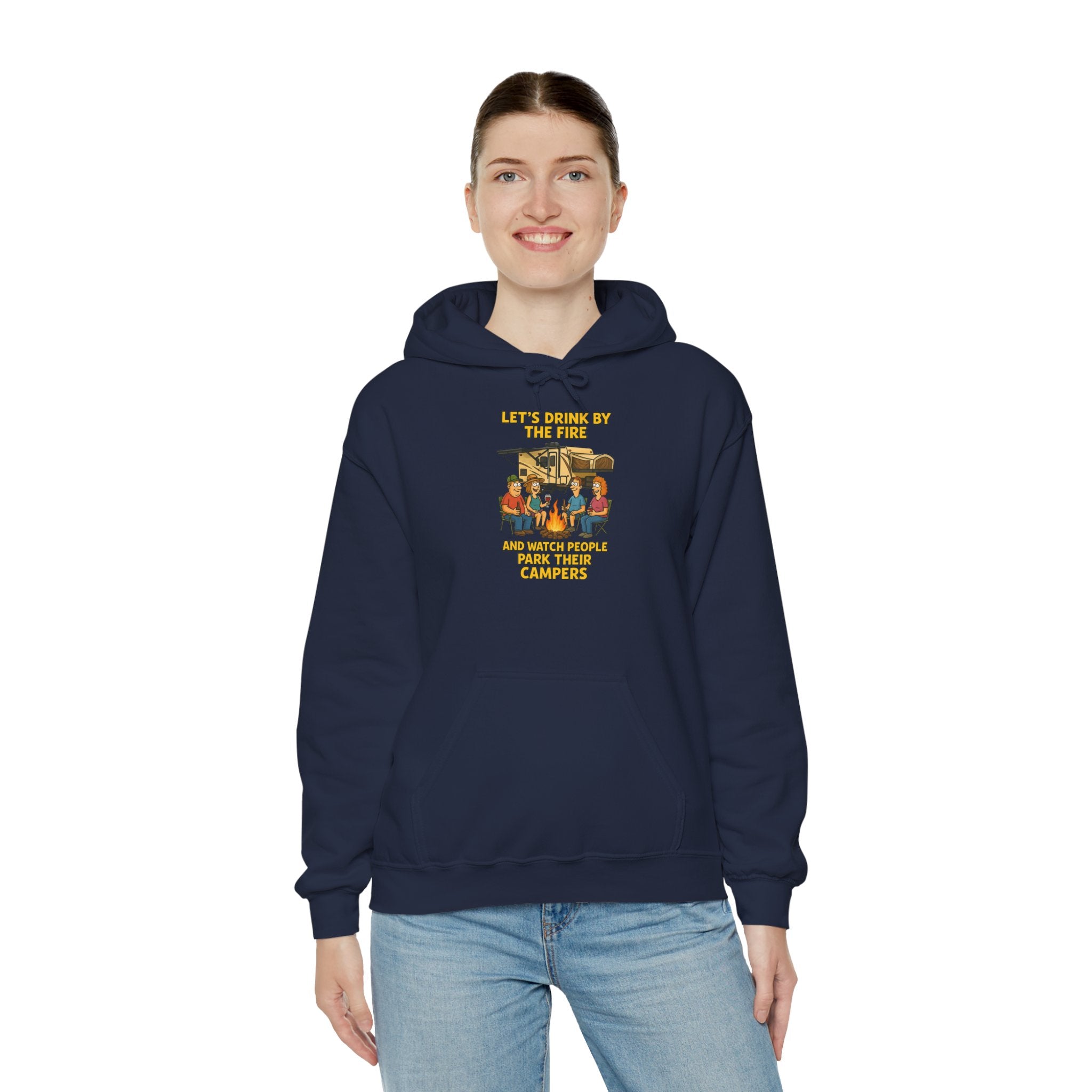 Cozy Family Gathering Hoodie - Let's Make Memories by the Fire, Family, Friends, Campfire, Gift, Holiday