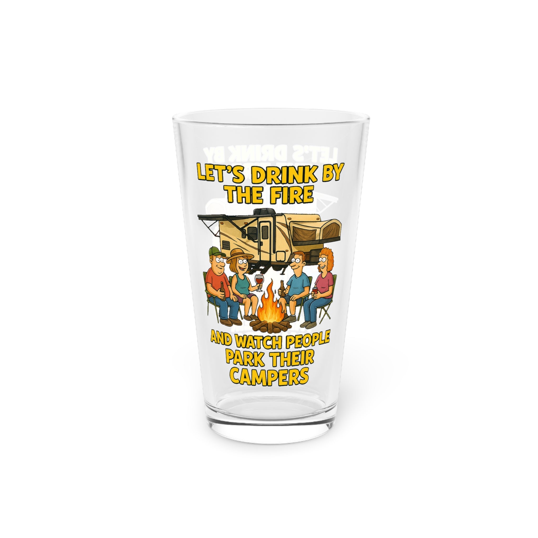 Cozy Camping Pint Glass - Fun Outdoor Drinkware for Campers, BBQ Gatherings, Summer Parties, Father's Day Gifts, Unique Housewarming, [...]