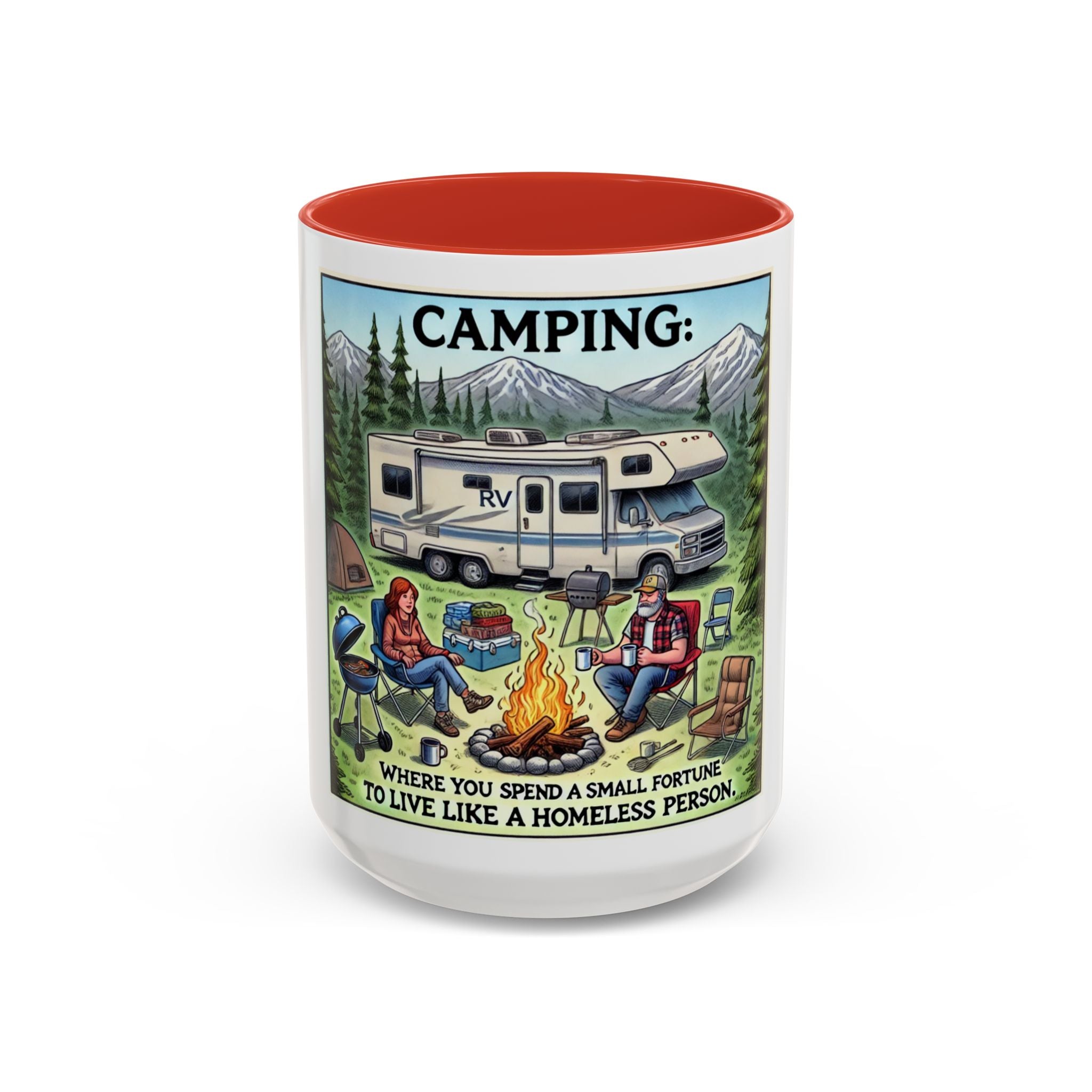 Mug - Camping Where You Spend a Small Fortune Coffee Mug (11, 15oz)