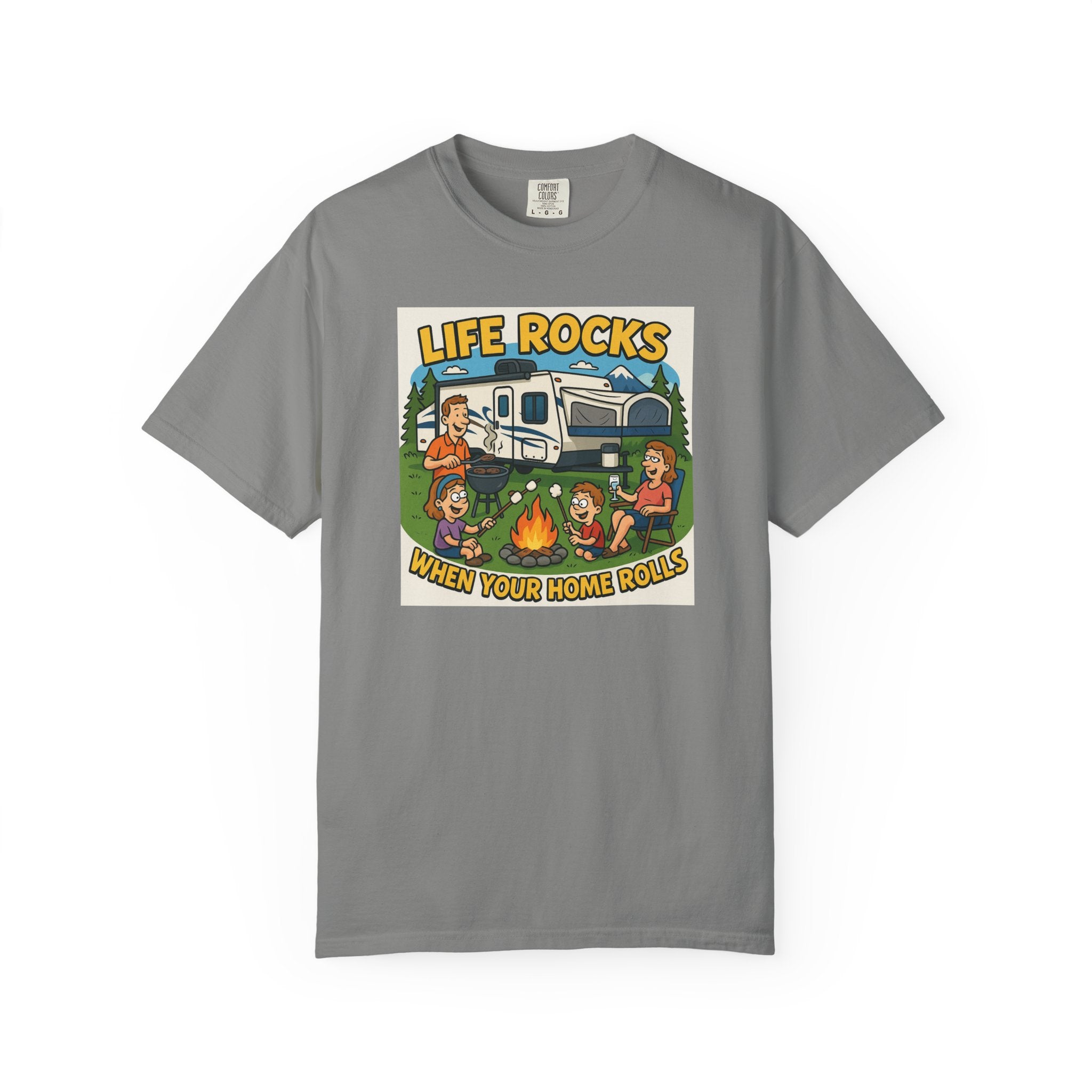 Adventure T-Shirt: 'Life Rocks When Your Home Rolls'