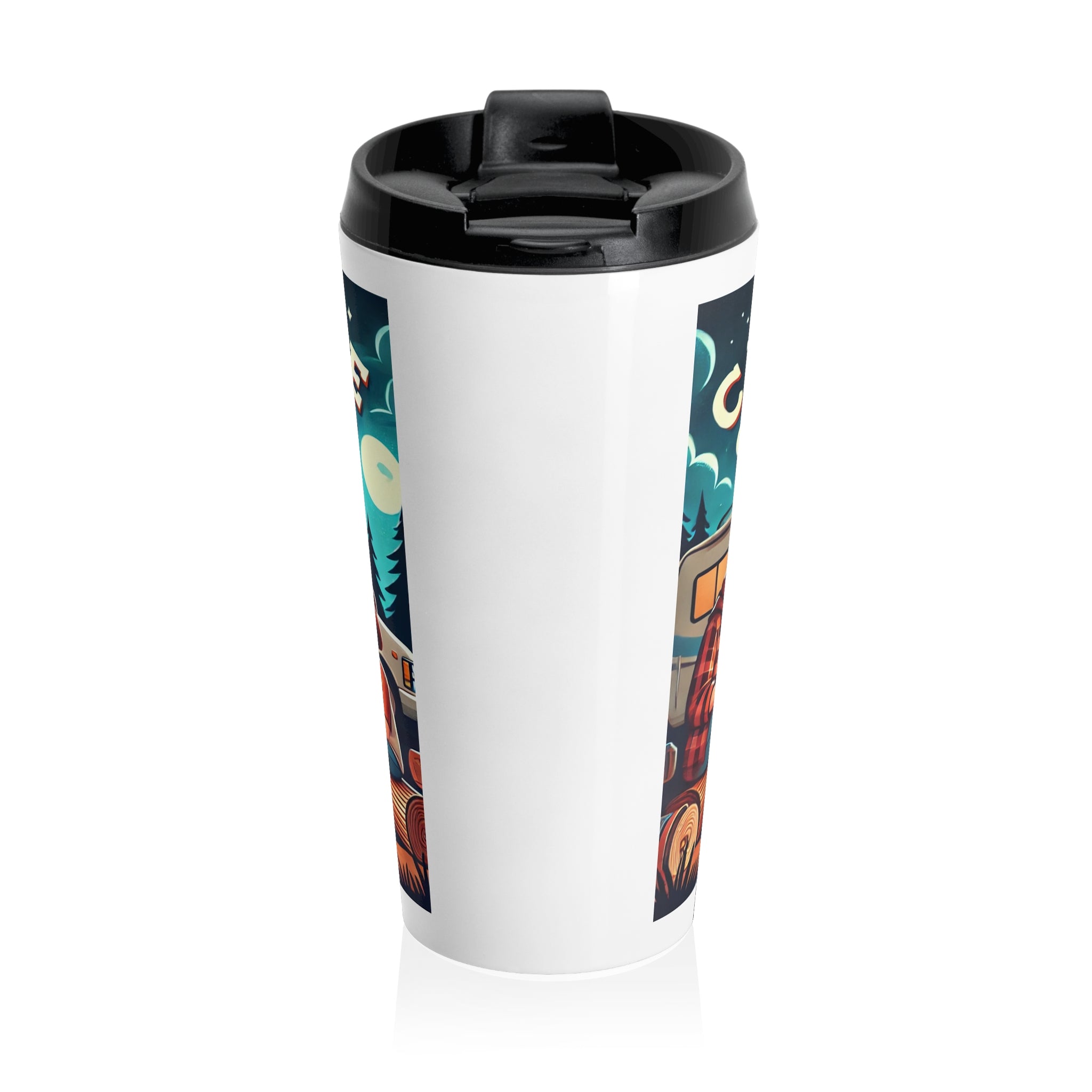 Travel Mug - Campers have S'more fun - Stainless Steel