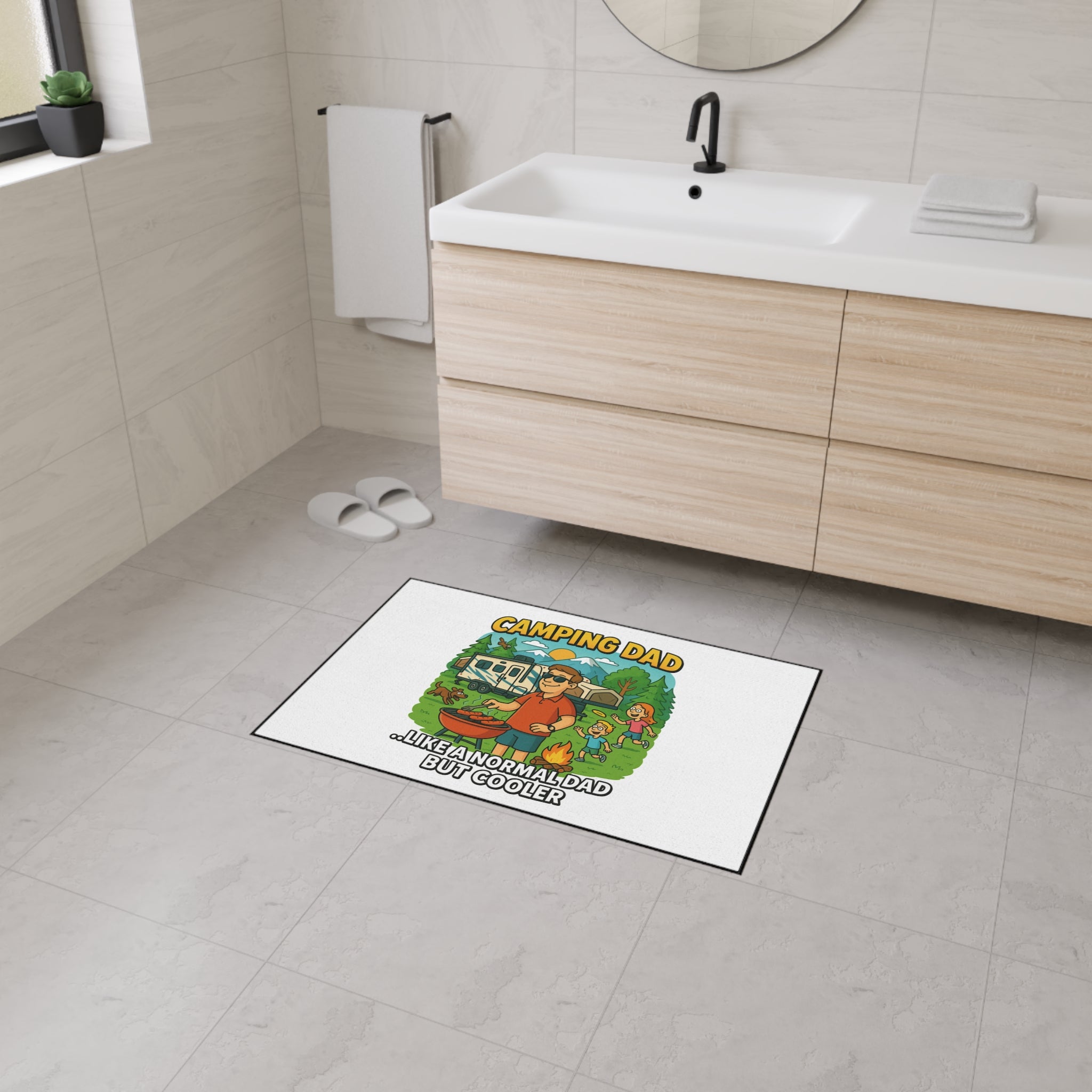 Camping Dad Heavy Duty Floor Mat - Fun Outdoor BBQ Decor