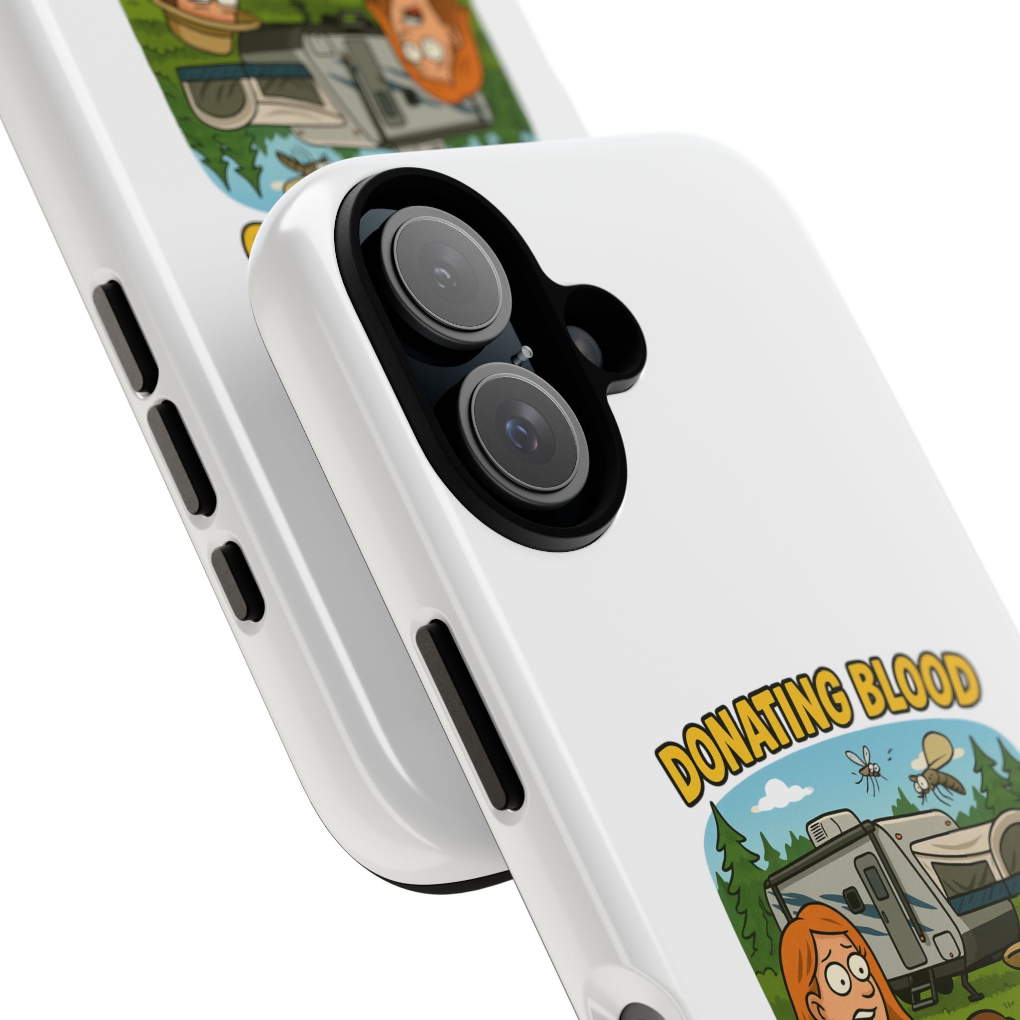 Humorous Phone Case - Donating Blood Mosquito Design, Funny Gift for Nurses, Outdoor Lovers, Eco-Friendly Gift, Summer Fun
