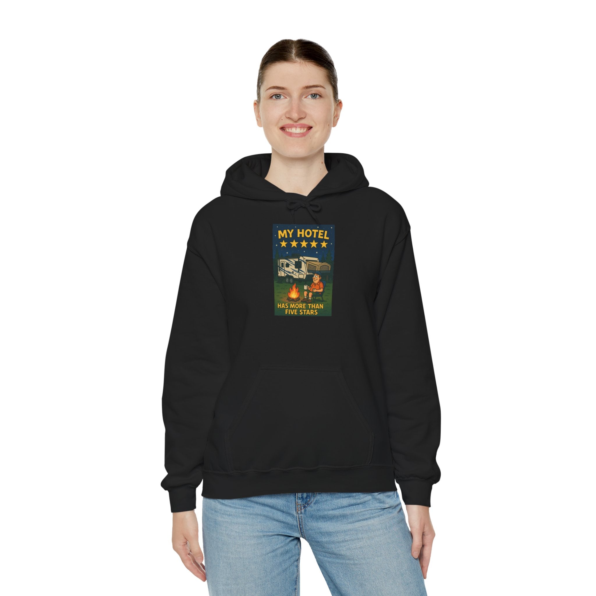 Cozy Camping Hoodie - My Hotel, Outdoor Adventure Apparel, Travel Gift, Nature Lovers Sweatshirt, Camping Gear