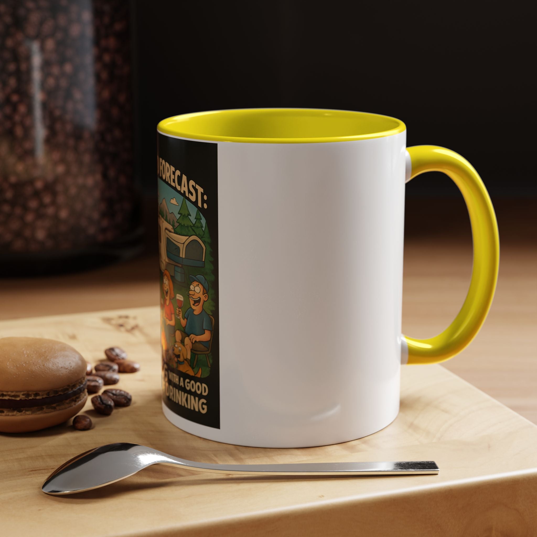 Camping Forecast Coffee Mug | Outdoor Adventure Gift | Funny Camper Mug | Gift for Campers | Camping Enthusiast Decor