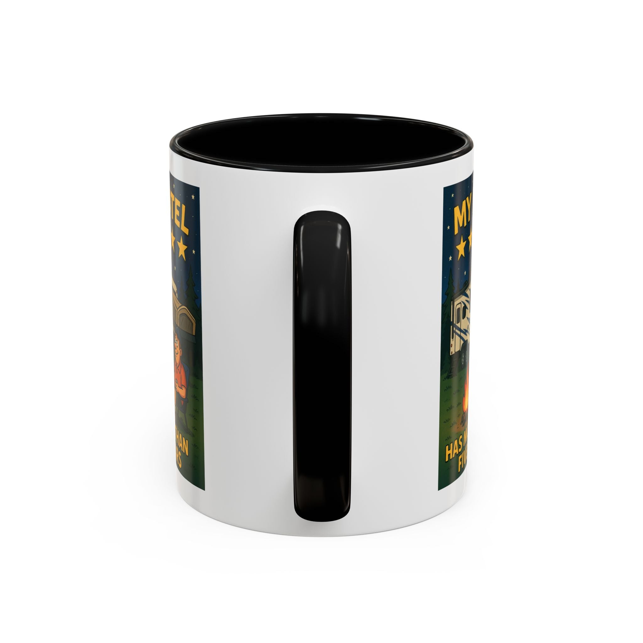 Camping-Themed Accent Coffee Mug | Perfect for RV Lovers, Campers, Travelers, Cozy Nights, Outdoor Adventures, Unique Gift Ideas