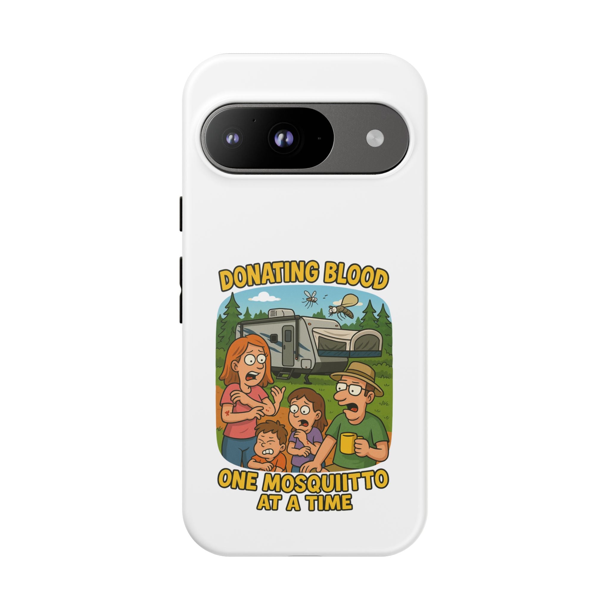 Humorous Phone Case - Donating Blood Mosquito Design, Funny Gift for Nurses, Outdoor Lovers, Eco-Friendly Gift, Summer Fun