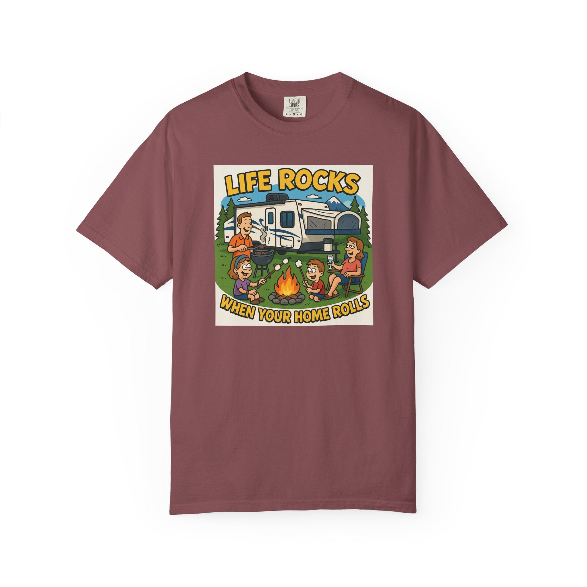 Adventure T-Shirt: 'Life Rocks When Your Home Rolls'