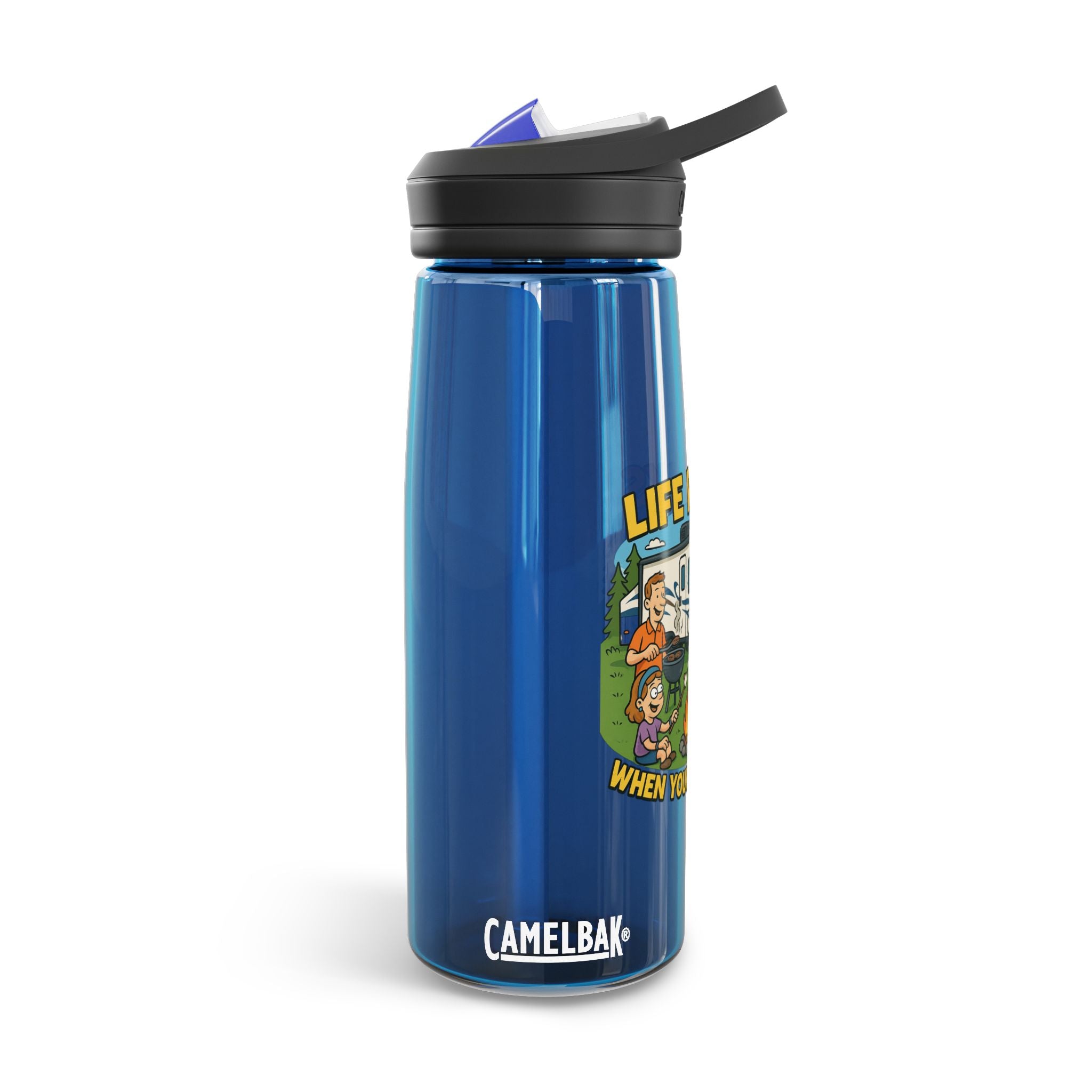 Camping Water Bottle with Life Rocks Design, Adventure Hydration, RV Lover Gift, Outdoorsy Water Bottle, Eco-Friendly Travel Gear