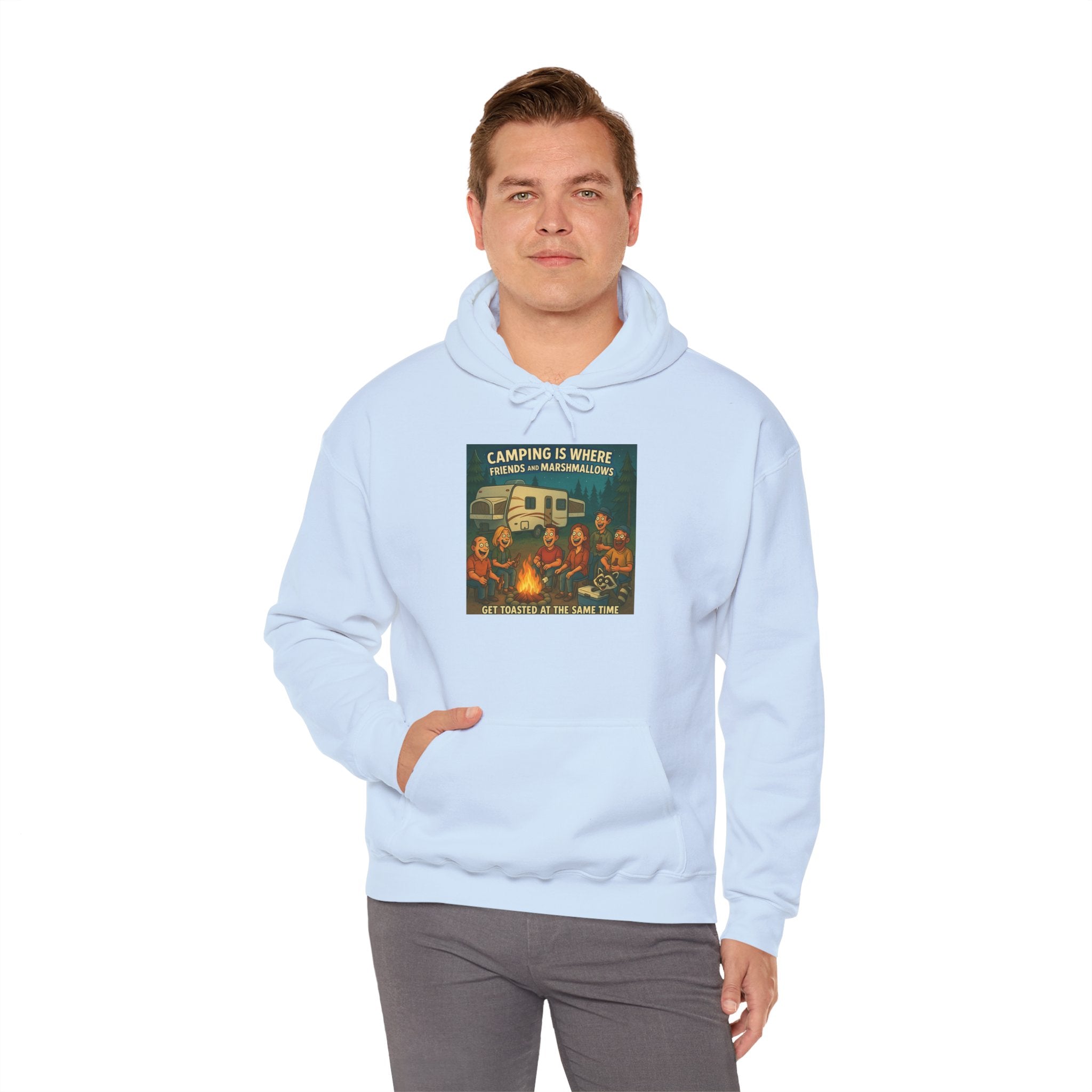 Vintage Camping Unisex Hooded Sweatshirt - Cozy Outdoor Lover Gift, Great for Campfire Nights, Adventure Apparel