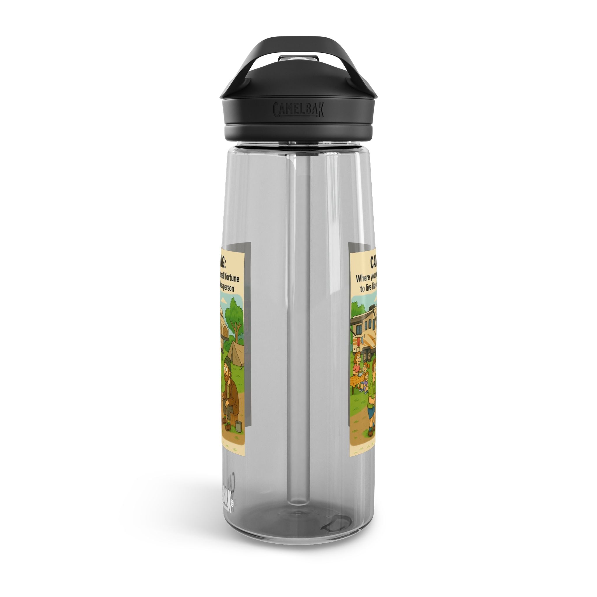 Camping Water Bottle, Funny Outdoor Gift, Hiking Hydration, Adventure Accessory, Eco-friendly Drinkware