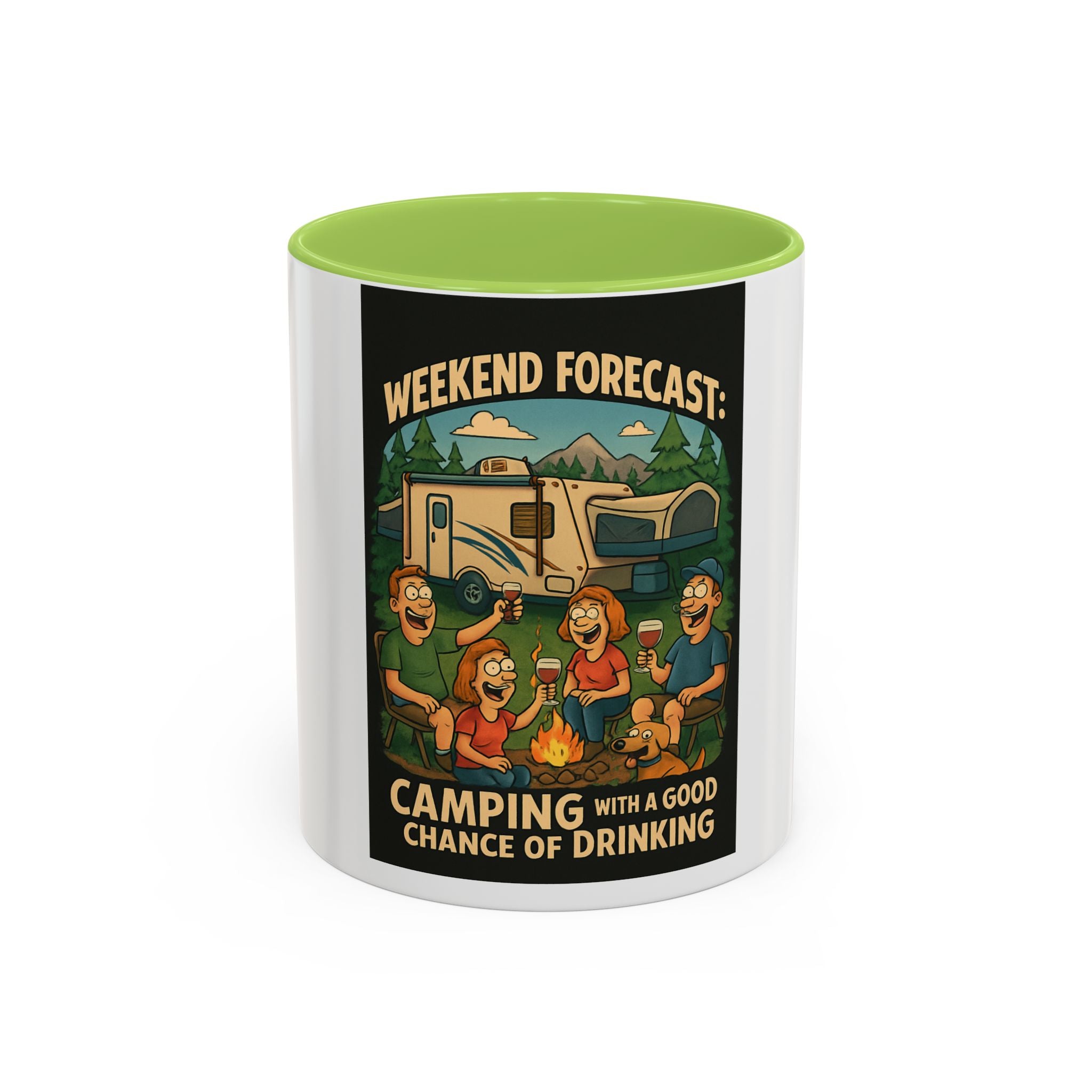 Camping Forecast Coffee Mug | Outdoor Adventure Gift | Funny Camper Mug | Gift for Campers | Camping Enthusiast Decor