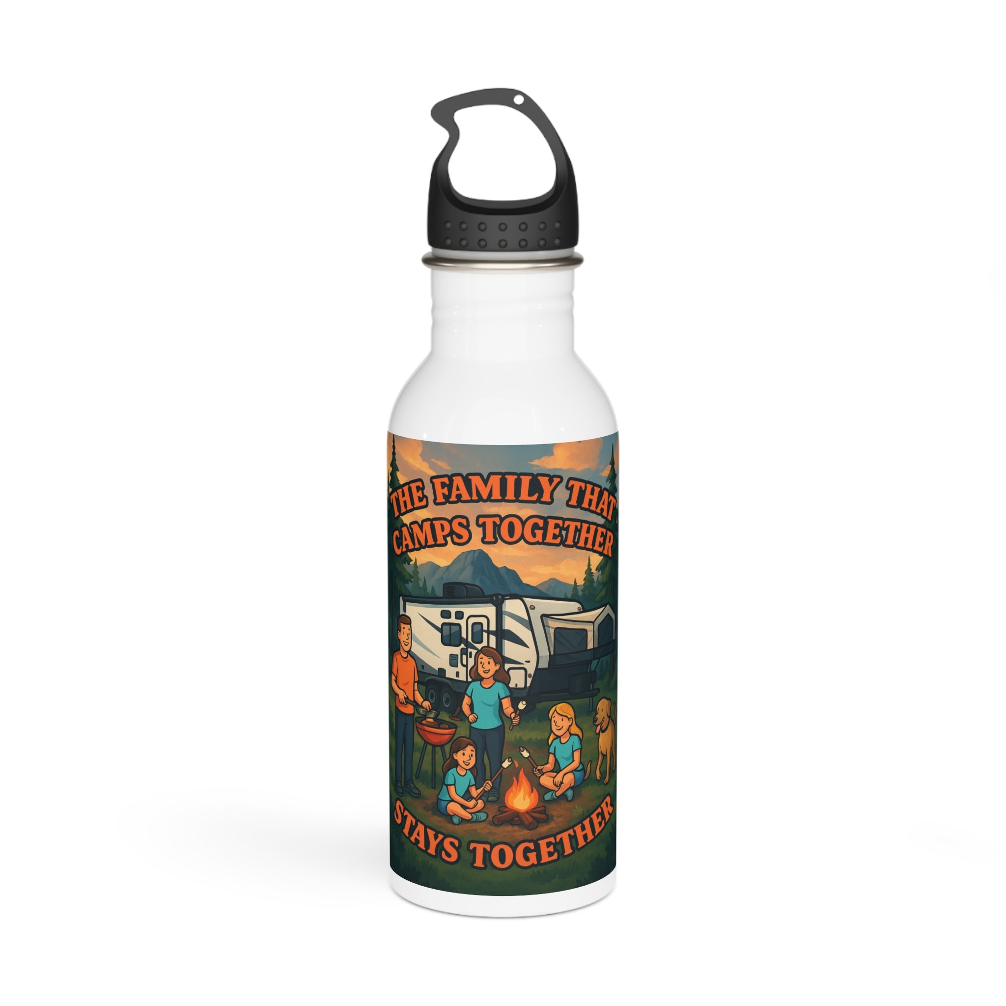 Family Camping Stainless Steel Water Bottle, Outdoor Adventure Hydration, Gift for Campers, Family Reunion, Travel Mugs