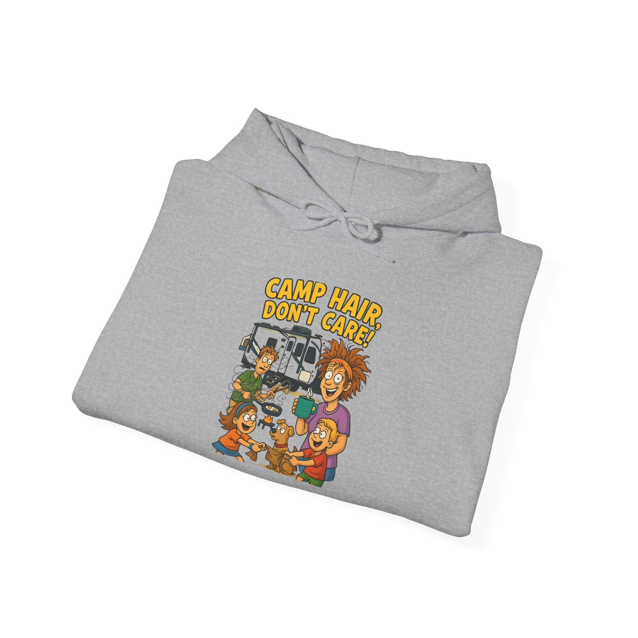 Camp Vibes Unisex Hooded Sweatshirt - Cozy, Funny Gift, Summer Nights, Outdoor Adventure, Camping Apparel