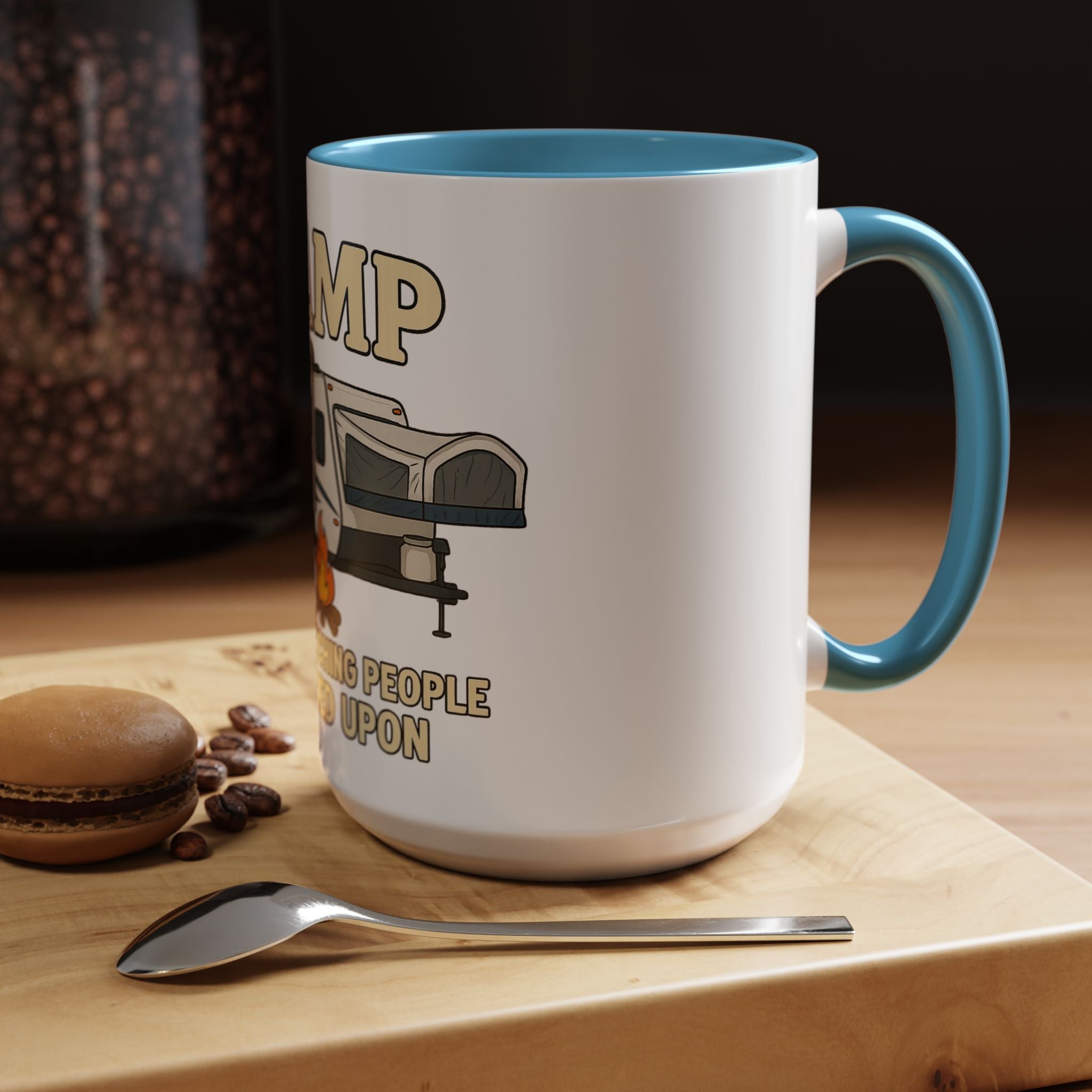Camping Humor Coffee Mug - I Camp Because Punching People is Frowned Upon