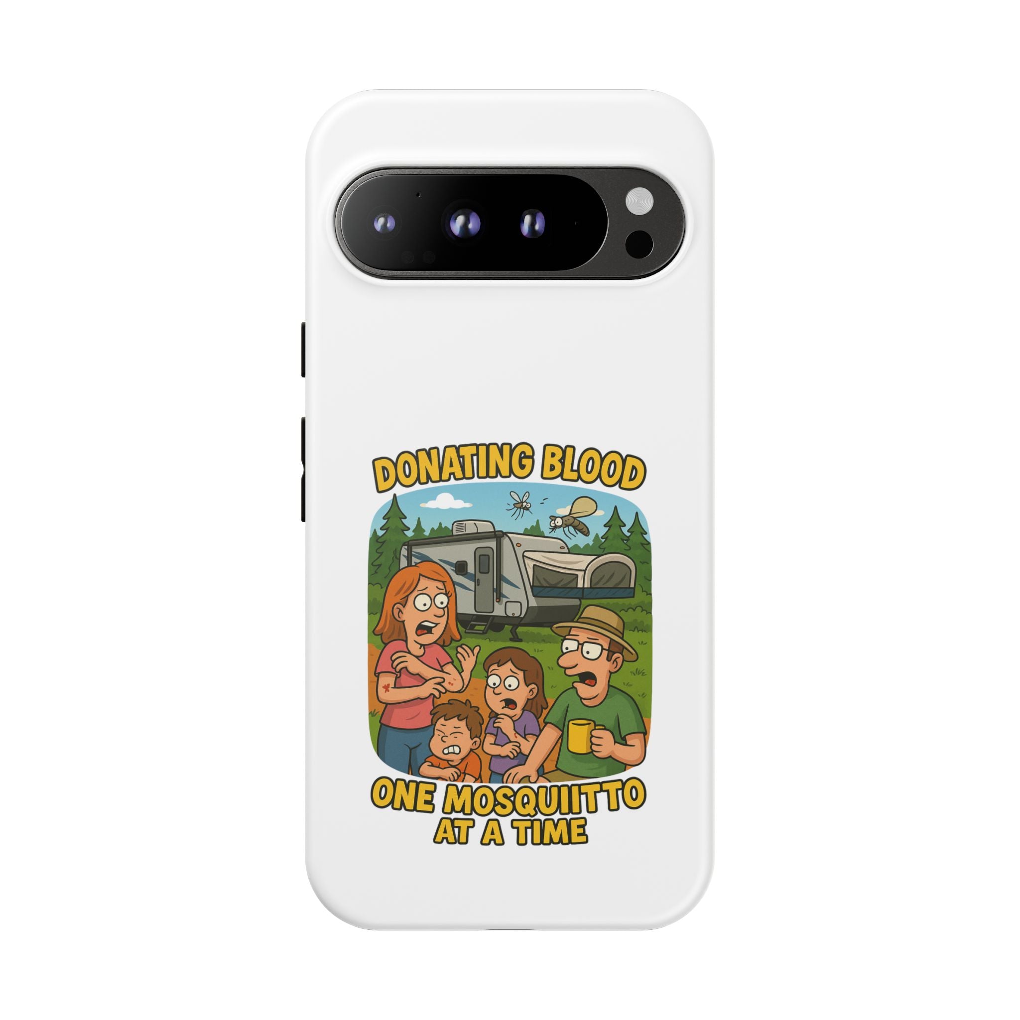 Humorous Phone Case - Donating Blood Mosquito Design, Funny Gift for Nurses, Outdoor Lovers, Eco-Friendly Gift, Summer Fun