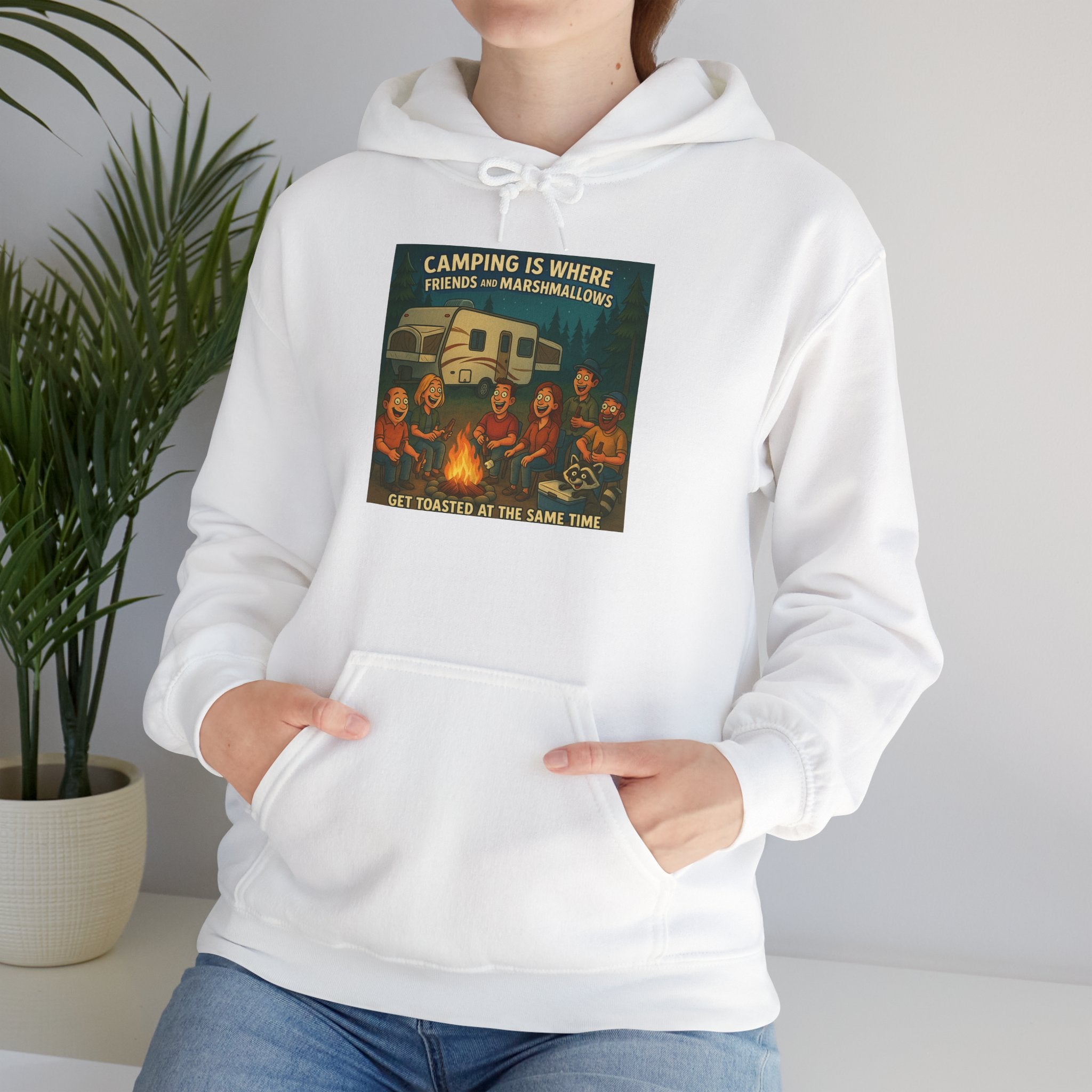 Vintage Camping Unisex Hooded Sweatshirt - Cozy Outdoor Lover Gift, Great for Campfire Nights, Adventure Apparel