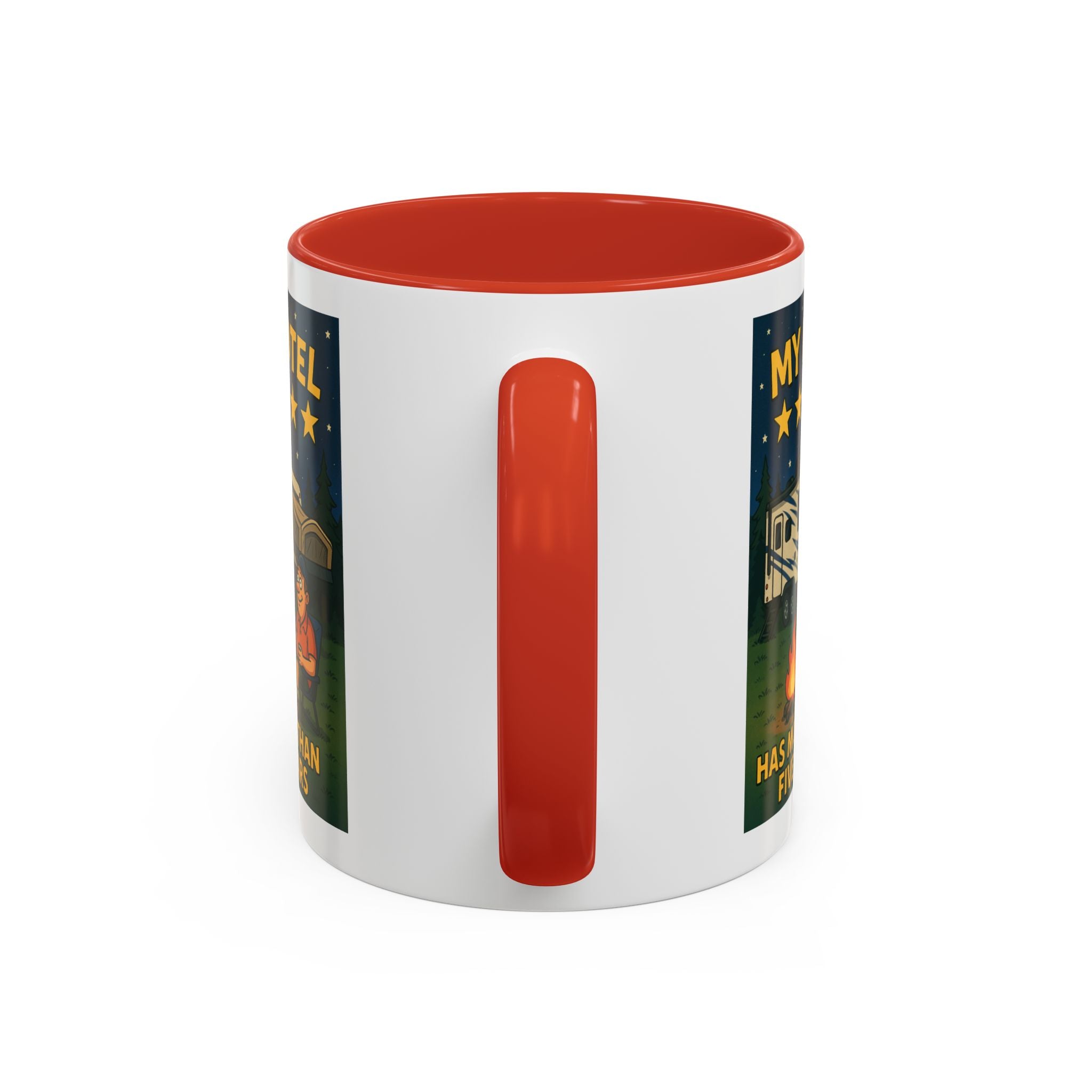 Camping-Themed Accent Coffee Mug | Perfect for RV Lovers, Campers, Travelers, Cozy Nights, Outdoor Adventures, Unique Gift Ideas