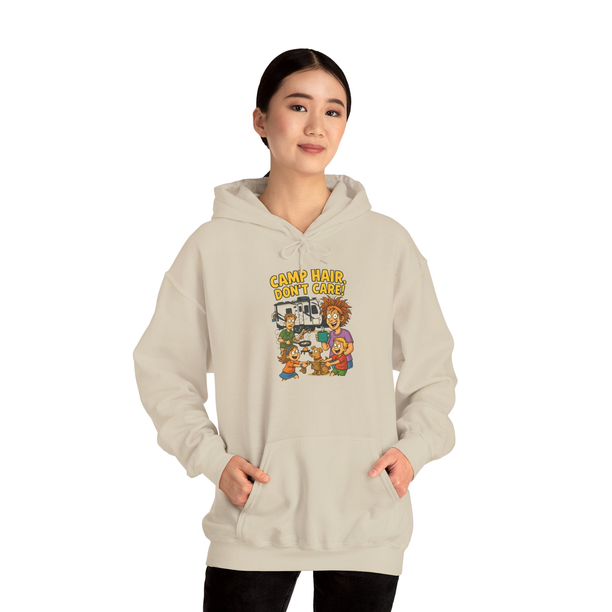 Camp Vibes Unisex Hooded Sweatshirt - Cozy, Funny Gift, Summer Nights, Outdoor Adventure, Camping Apparel
