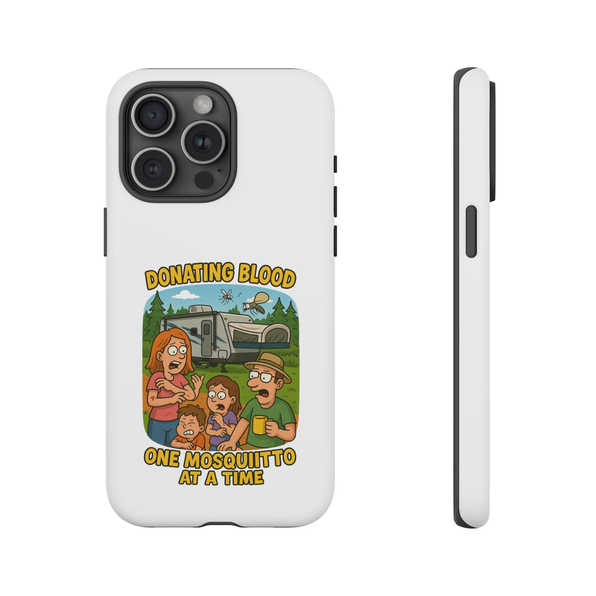 Humorous Phone Case - Donating Blood Mosquito Design, Funny Gift for Nurses, Outdoor Lovers, Eco-Friendly Gift, Summer Fun