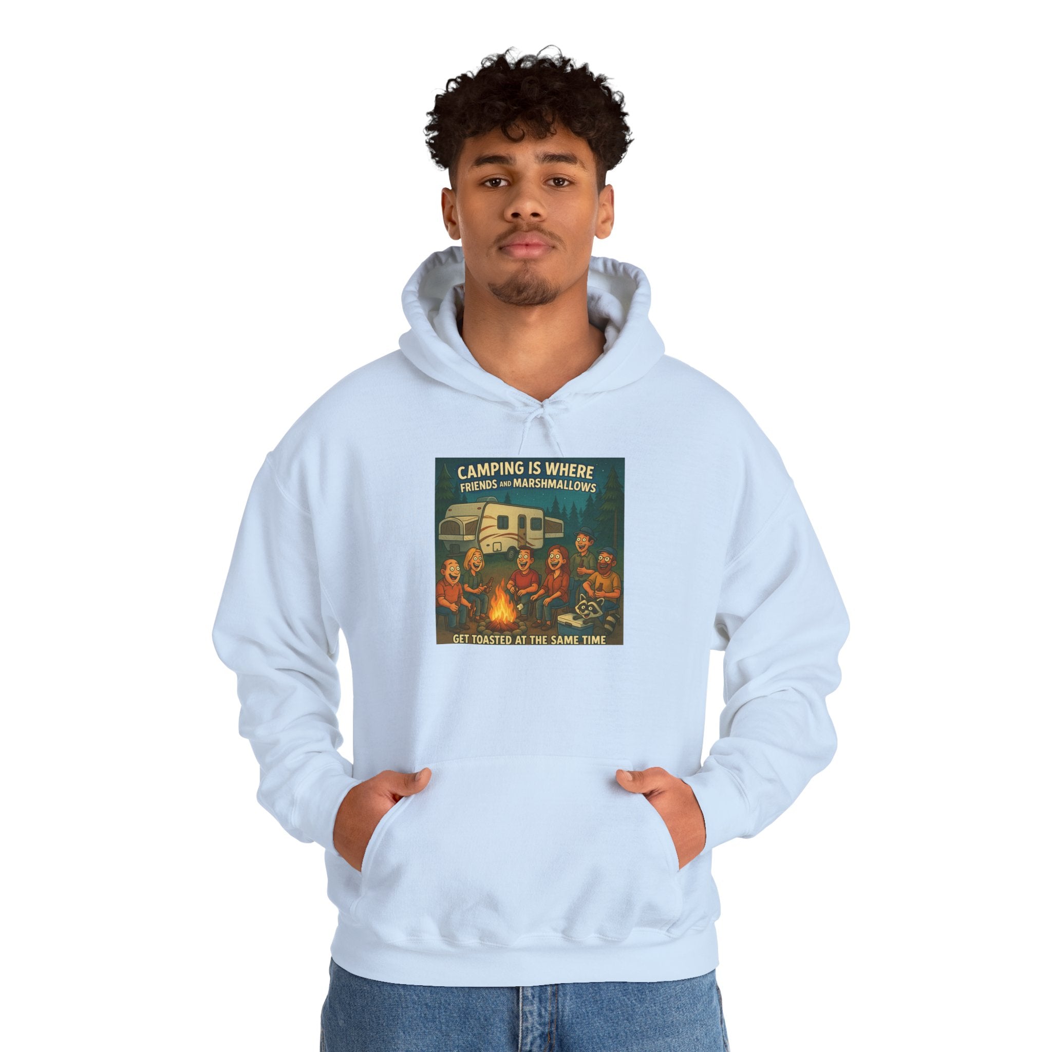 Vintage Camping Unisex Hooded Sweatshirt - Cozy Outdoor Lover Gift, Great for Campfire Nights, Adventure Apparel
